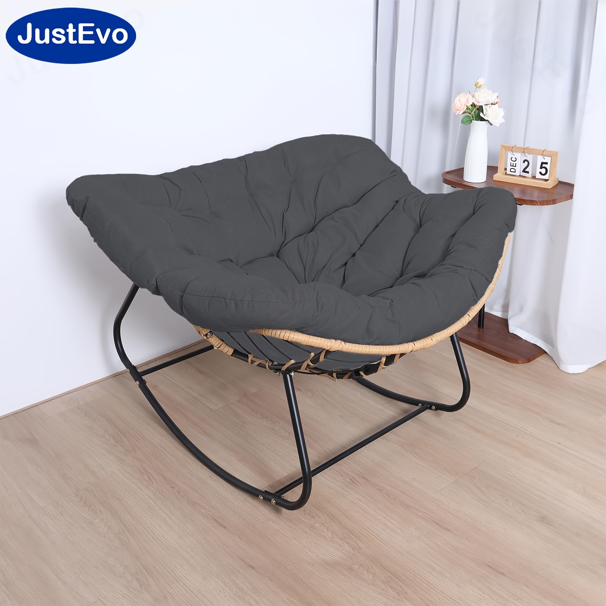 JUSTEVO Ergonomic Boss Chair  Adjustable Height & Manual Recline for Maximum Comfort and Style