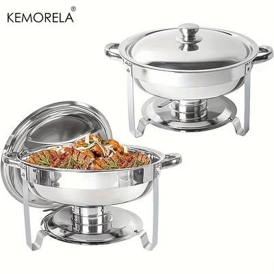 KEMORELA Stainless Steel Buffet Stove  Elegant Detachable Cloche with Round Insulation for Home Gatherings Description