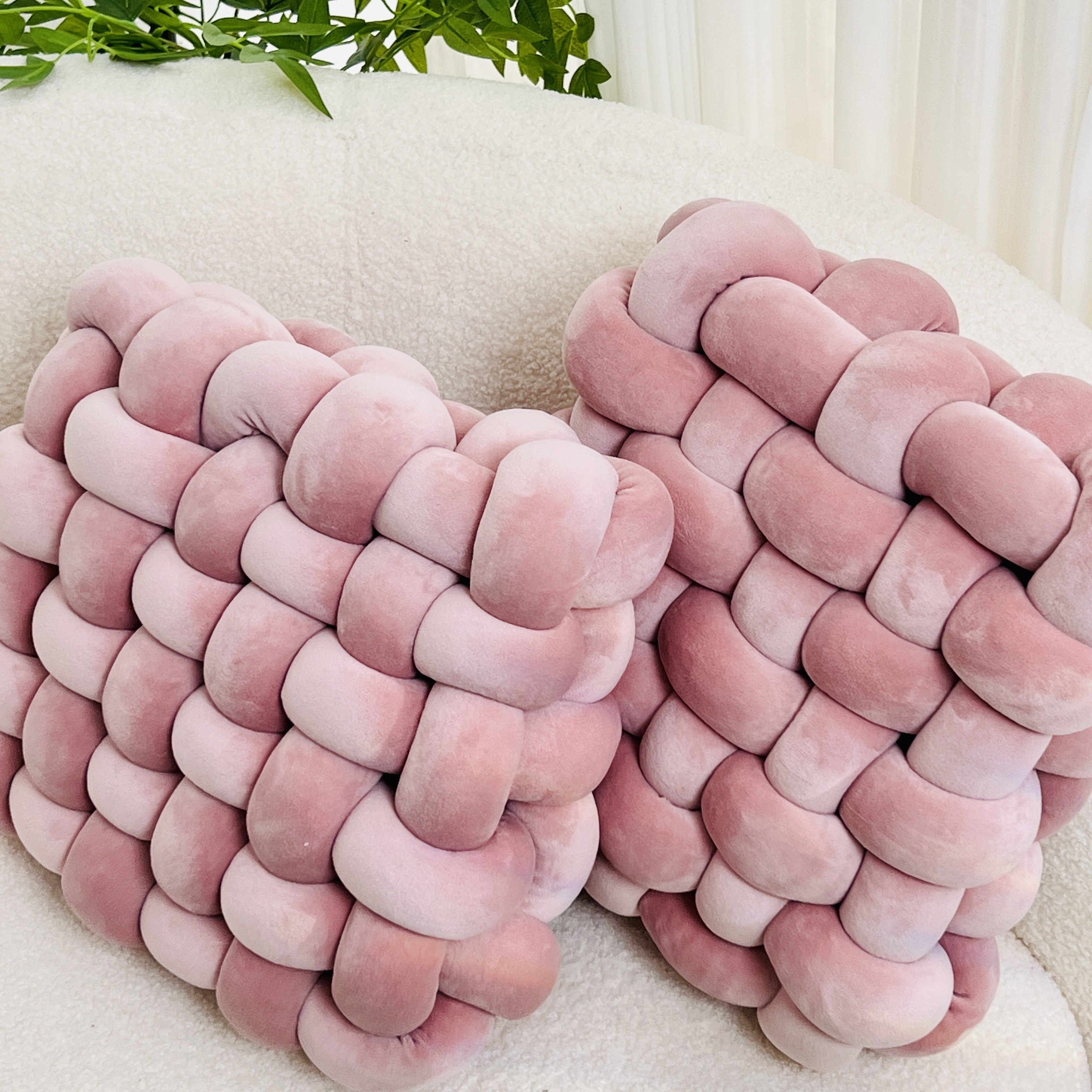 YLBKIKR 2pcs Knot Throw Pillow  Soft and Plush Cushions for Stylish Home and Office Decor
