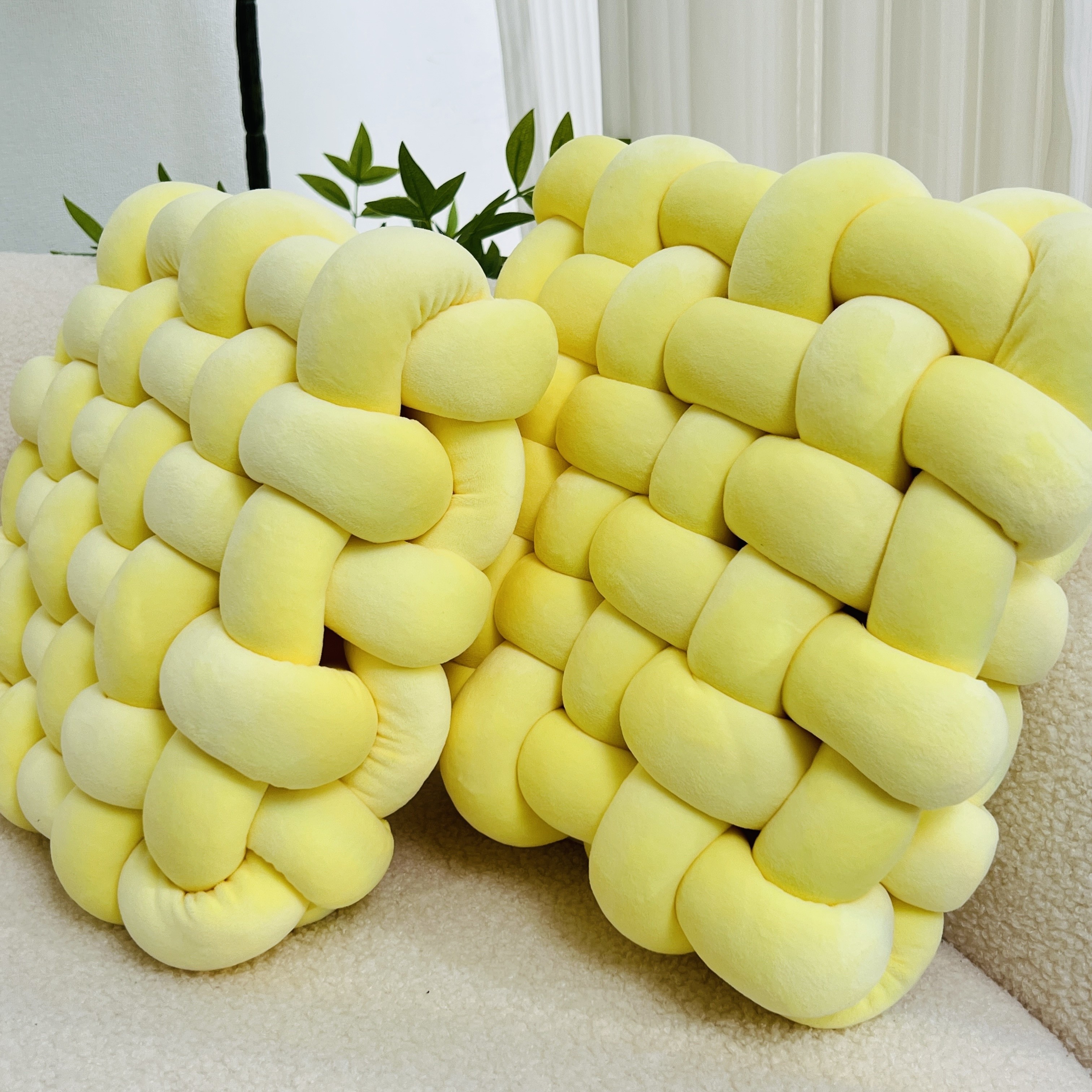 YLBKIKR 2pcs Knot Throw Pillow  Soft and Plush Cushions for Stylish Home and Office Decor