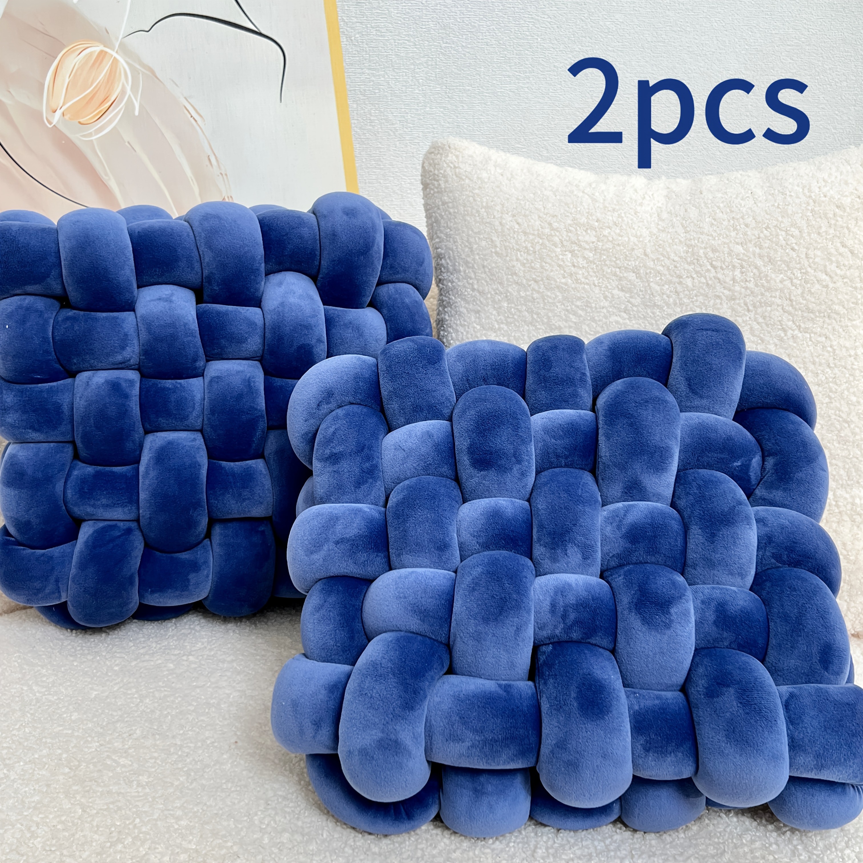 YLBKIKR 2pcs Knot Throw Pillow  Soft and Plush Cushions for Stylish Home and Office Decor