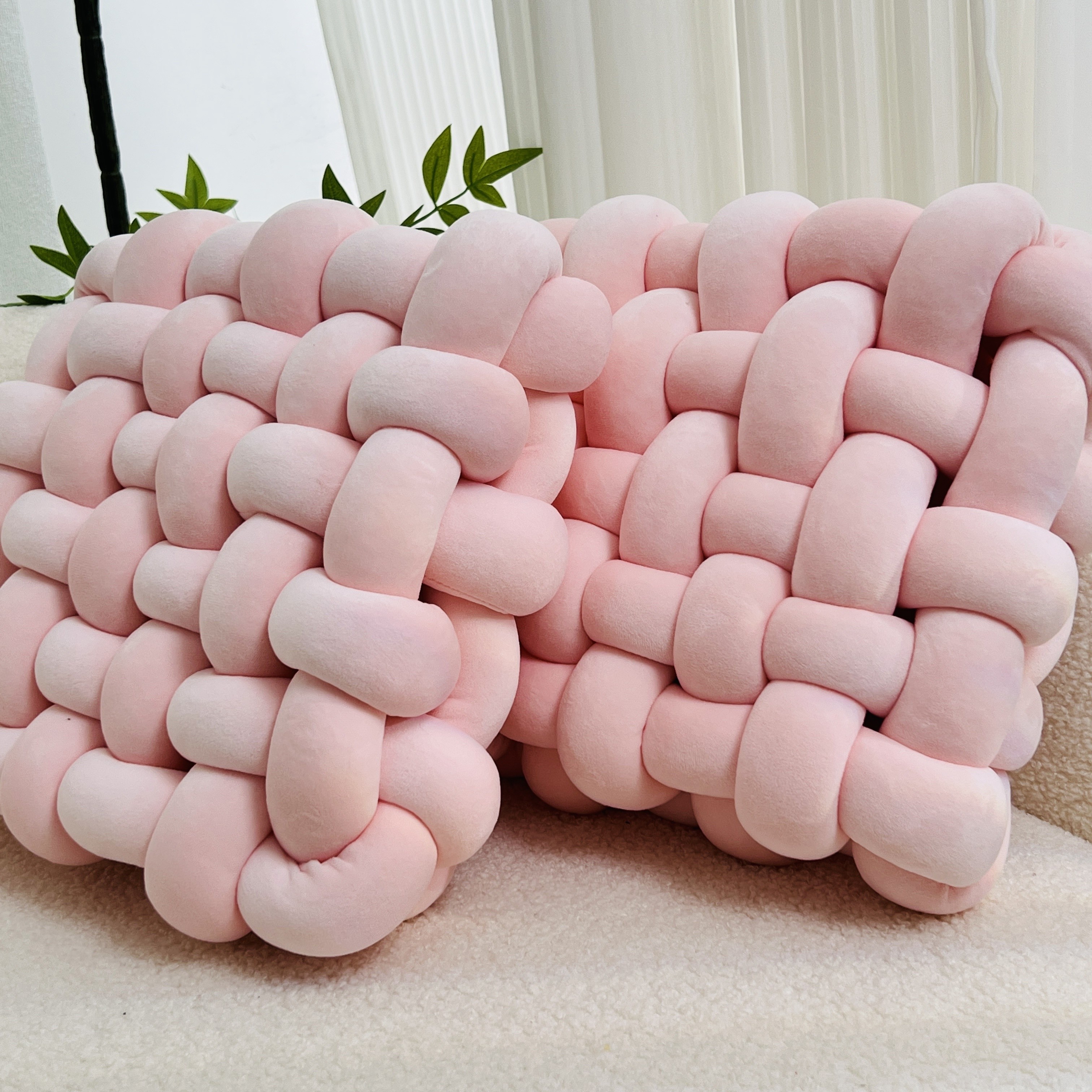 YLBKIKR 2pcs Knot Throw Pillow  Soft and Plush Cushions for Stylish Home and Office Decor