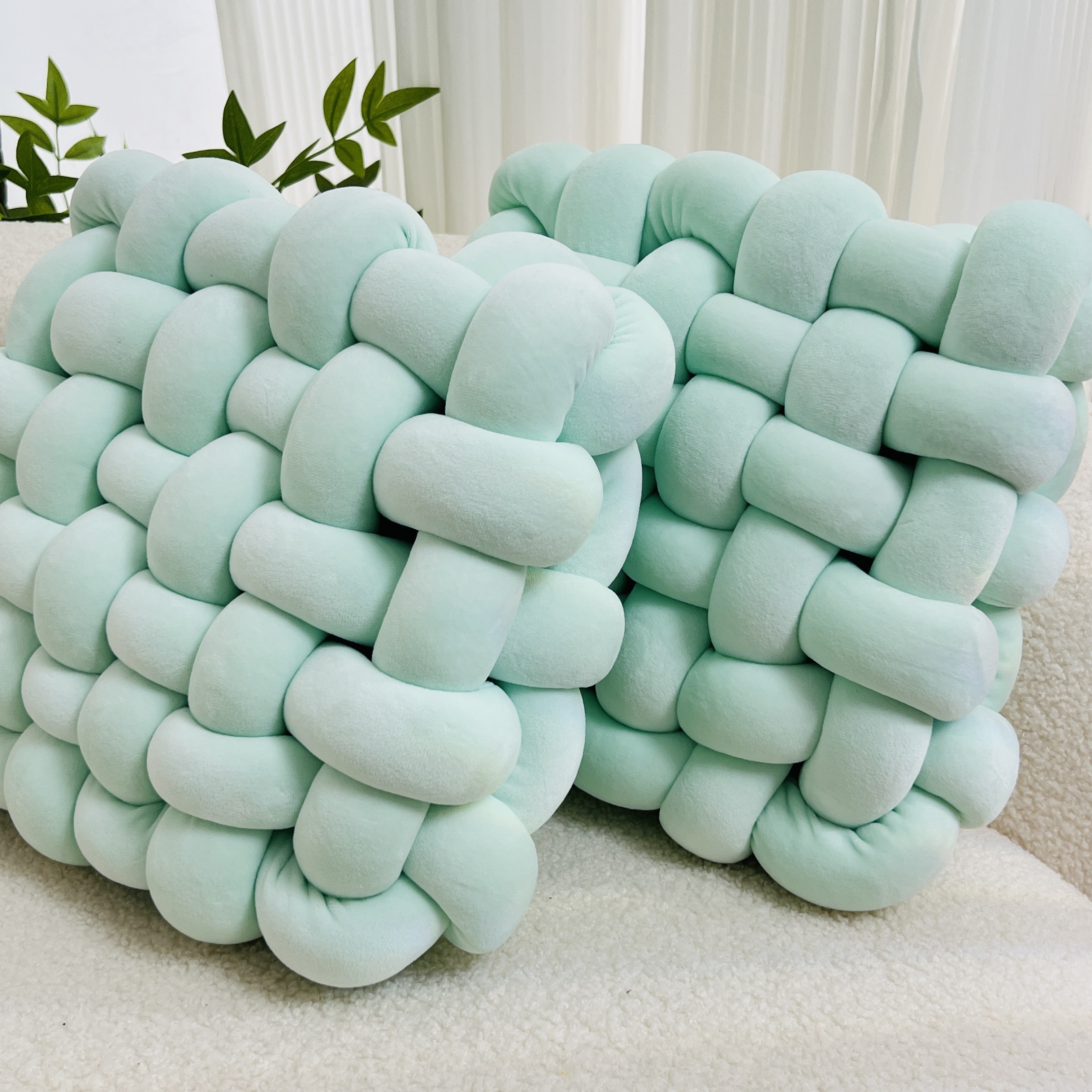 YLBKIKR 2pcs Knot Throw Pillow  Soft and Plush Cushions for Stylish Home and Office Decor