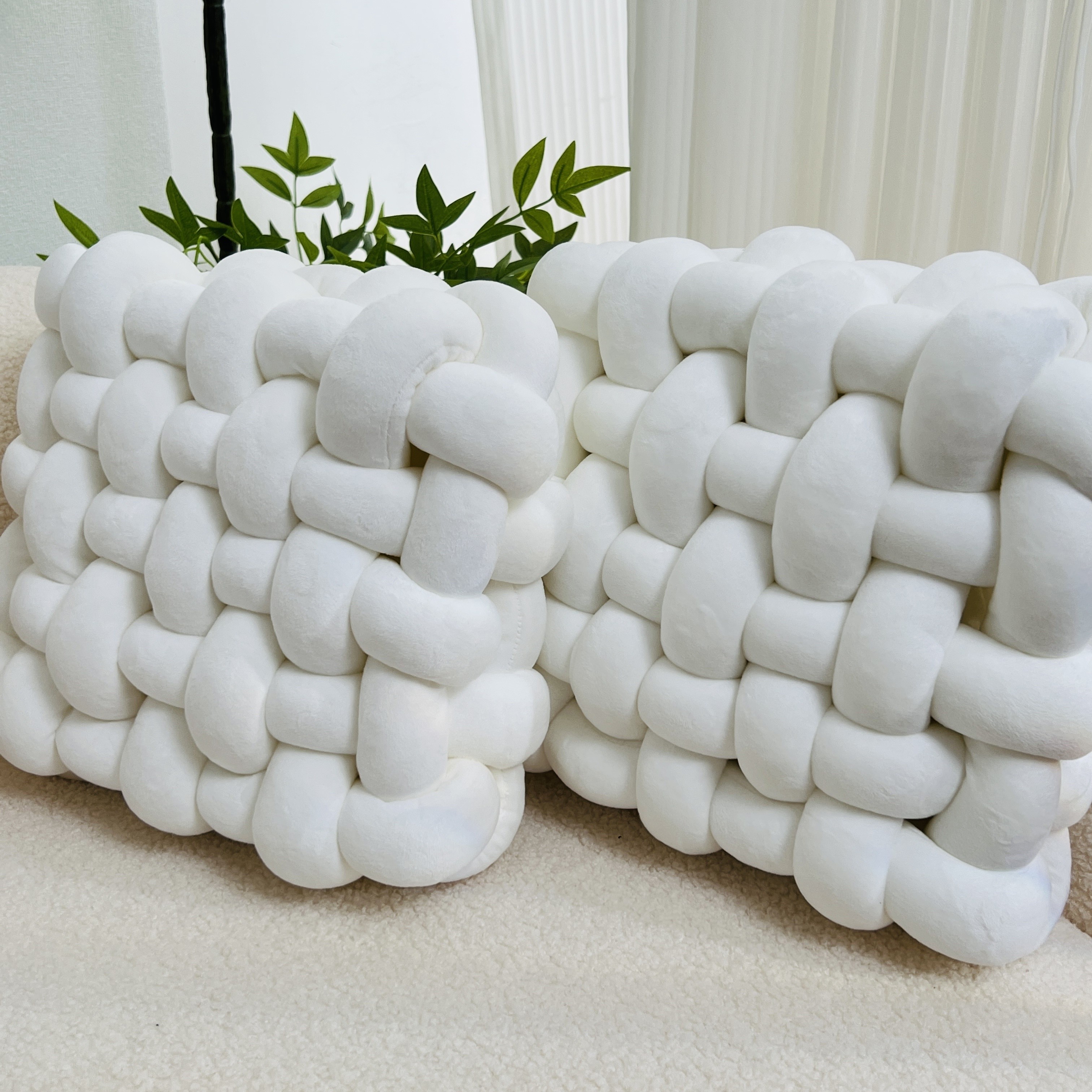 YLBKIKR 2pcs Knot Throw Pillow  Soft and Plush Cushions for Stylish Home and Office Decor