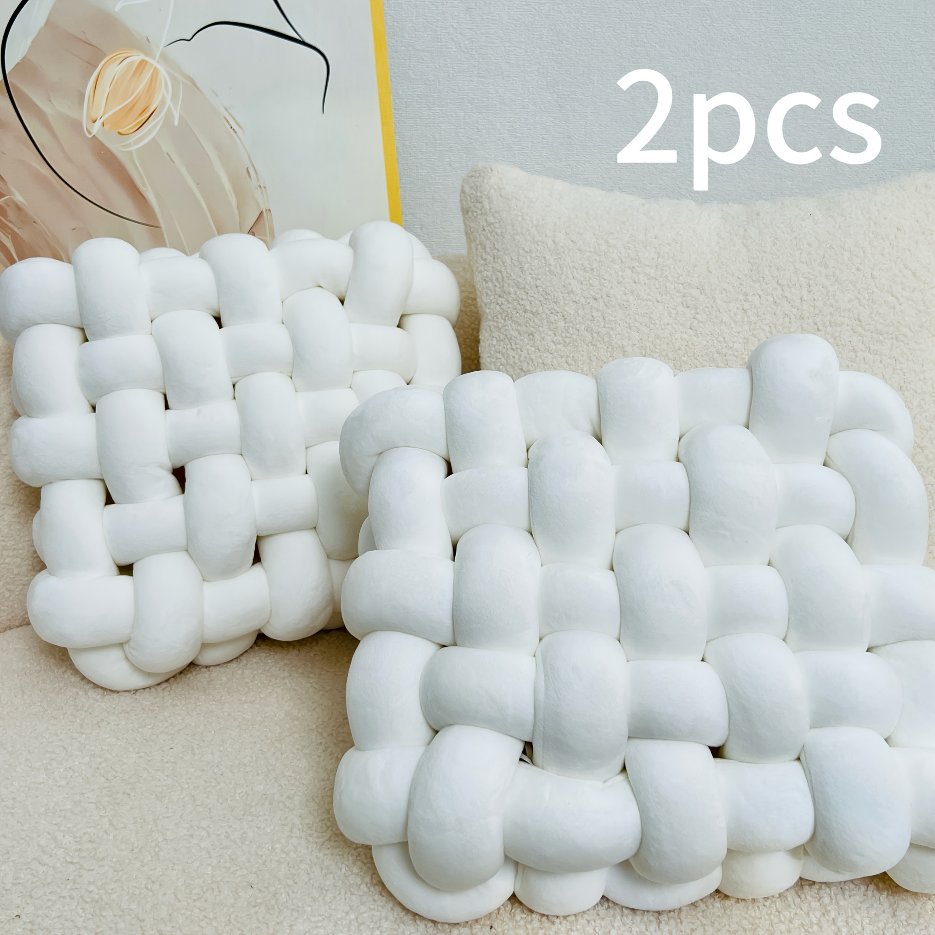 YLBKIKR 2pcs Knot Throw Pillow  Soft and Plush Cushions for Stylish Home and Office Decor
