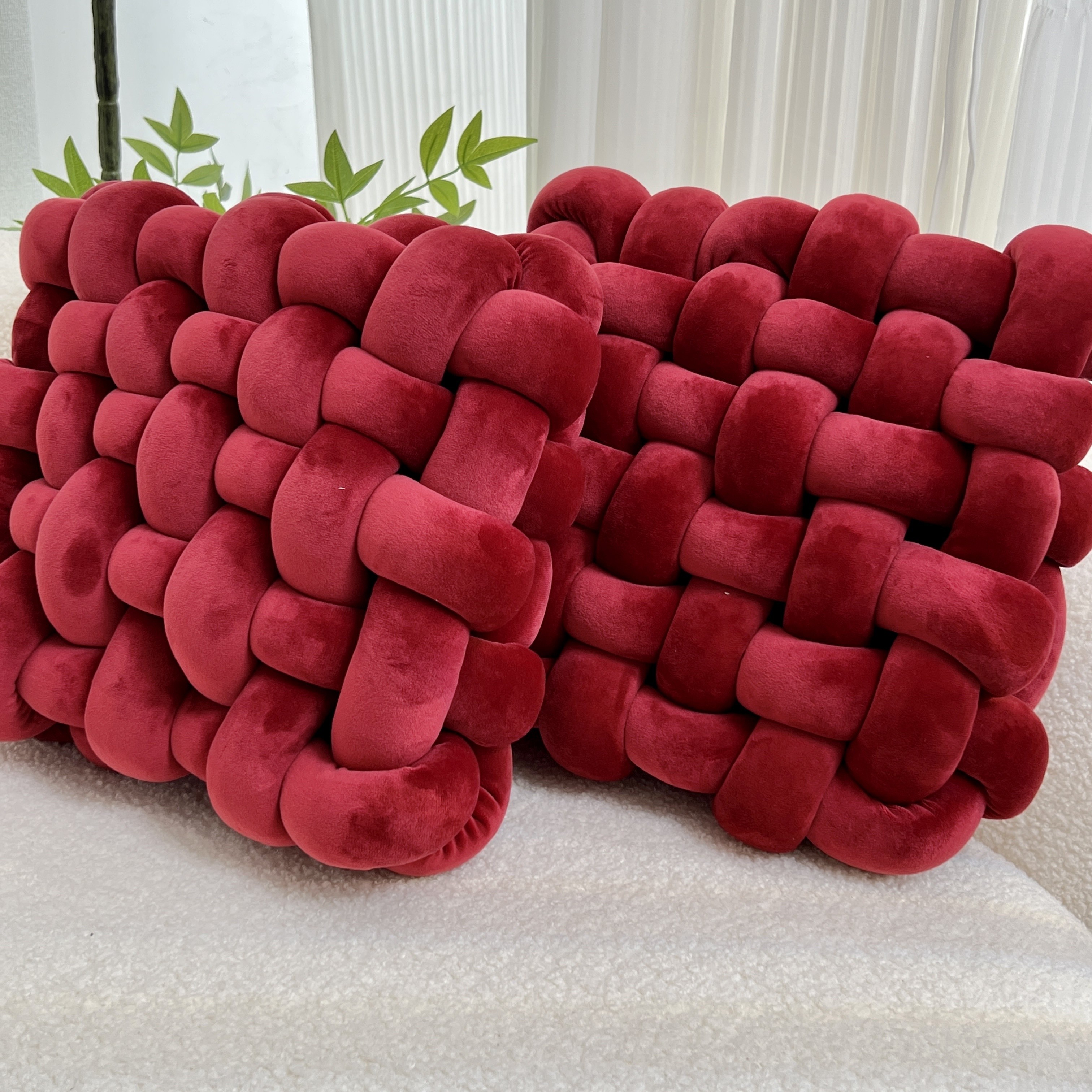 YLBKIKR 2pcs Knot Throw Pillow  Soft and Plush Cushions for Stylish Home and Office Decor