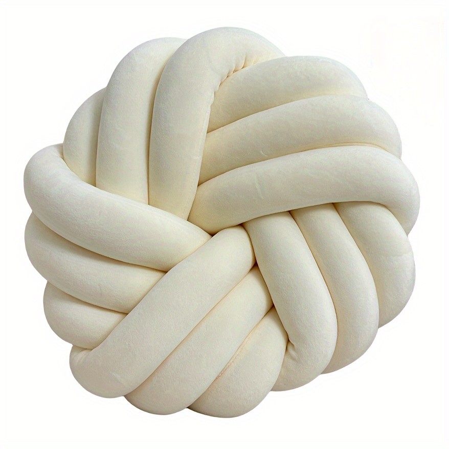 YLBKIKR Handmade Soft Plush Knot Throw Pillow Multi-Color Modern Minimalist Cushion for Sofa, Bed, and Chair Accent