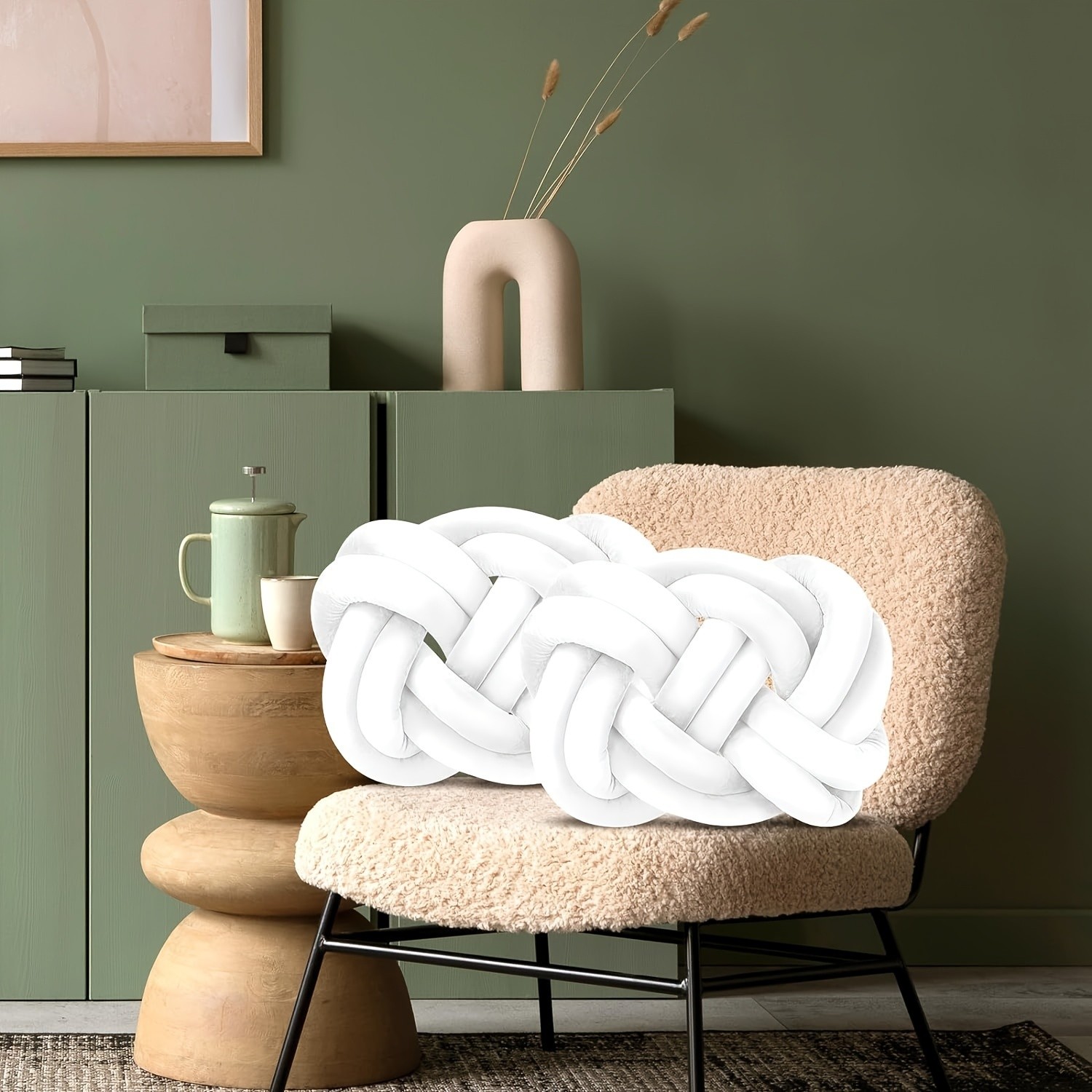 YLBKIKR Two-Piece Sofa Knot Pillow  Soft Decorative Cushions to Enhance Comfort and Style in Your Home