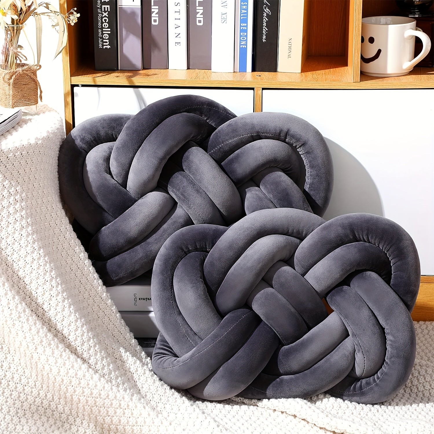 YLBKIKR Two-Piece Sofa Knot Pillow  Soft Decorative Cushions to Enhance Comfort and Style in Your Home