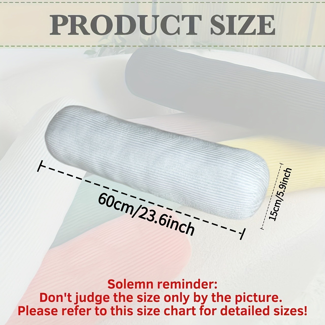 YLBKIKR Round Cervical Roll Cylinder Bolster Pillow Ergonomically Designed for Neck, Back, and Spine Support