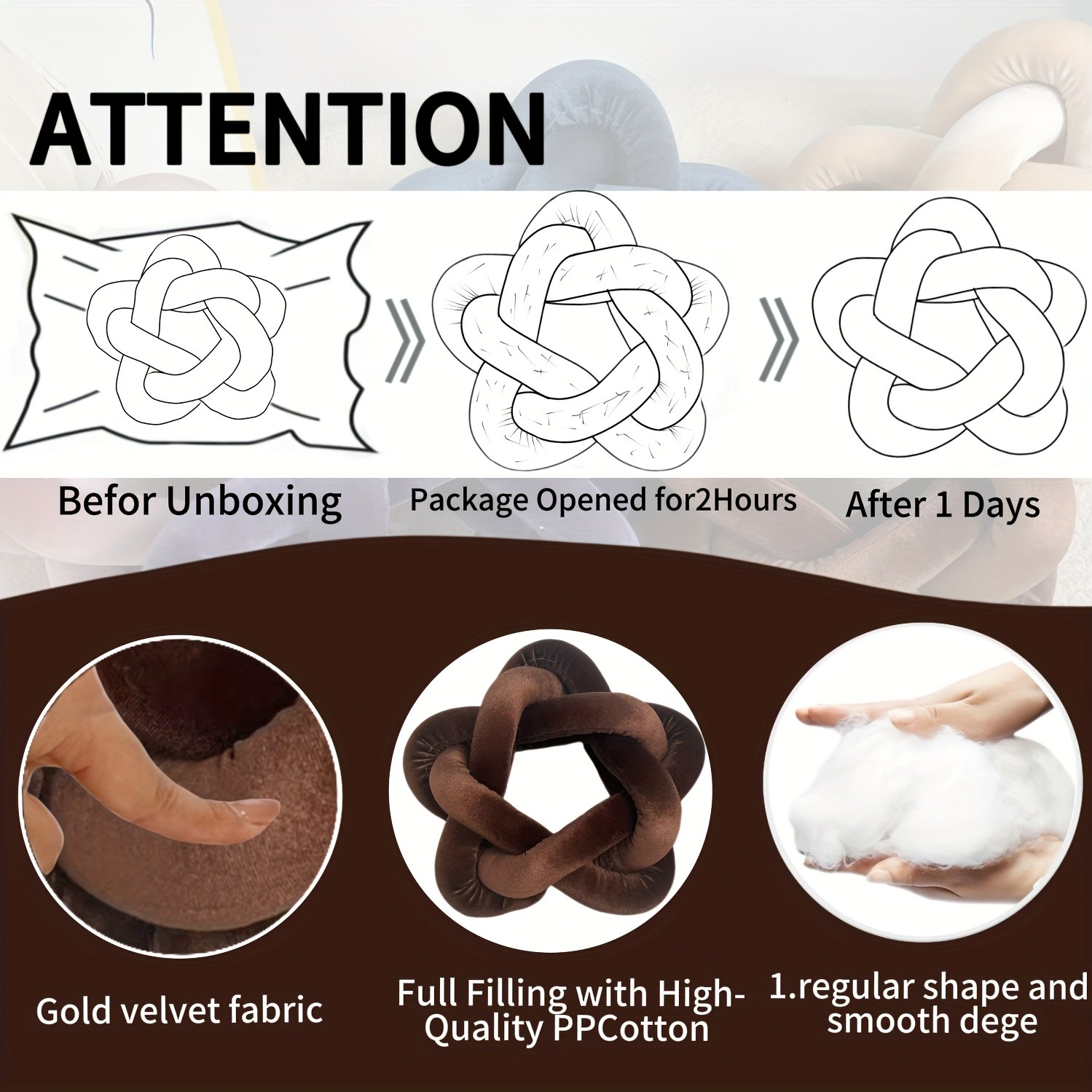 YLBKIKR Star-Knot Plush Throw Pillow  Soft and Stylish Geometric Design for Sofa, Bed, and Living Room Comfort