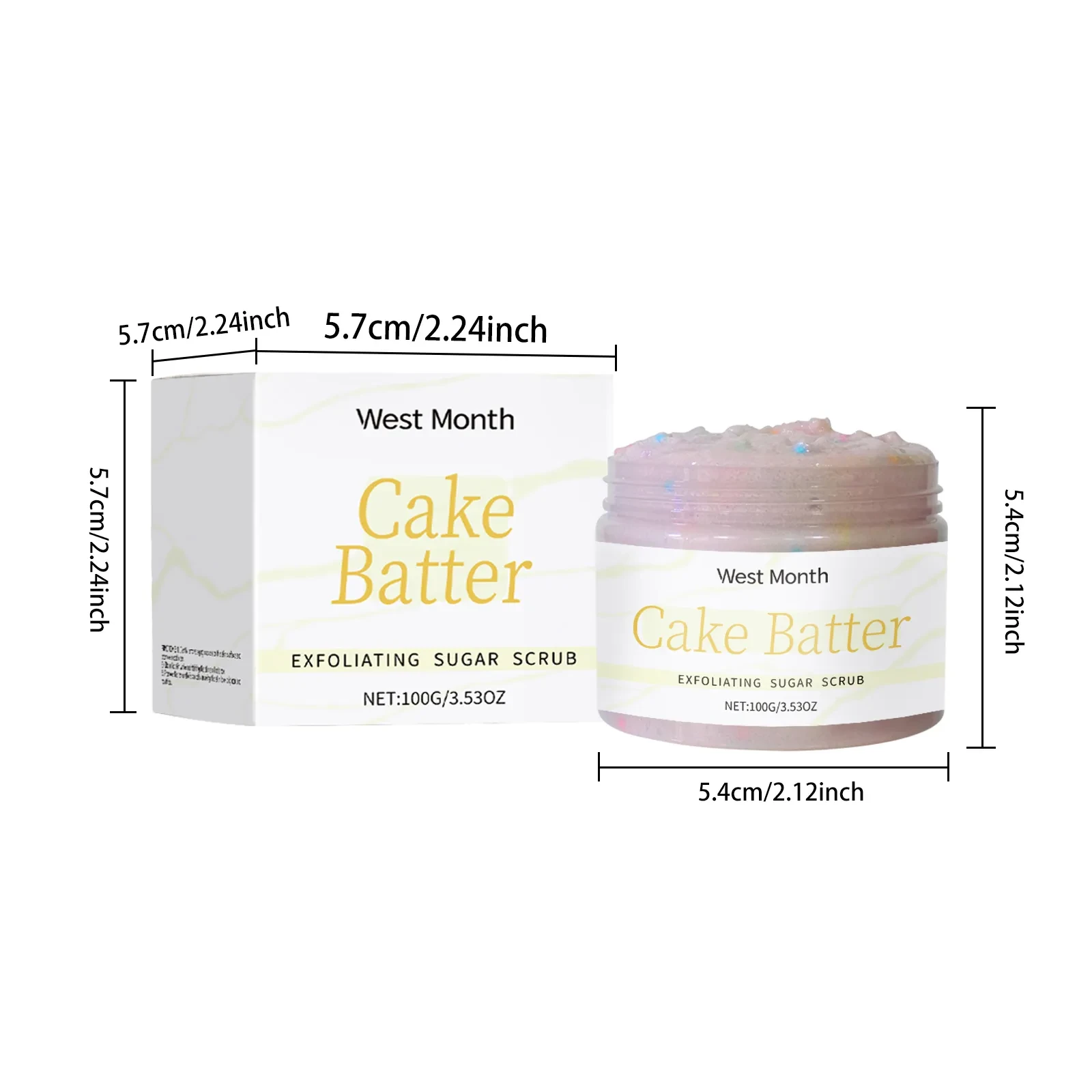 West Month Cake Batter Exfoliating Sugar Scrub