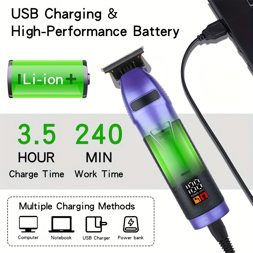 HIENA Professional Cordless Hair Clippers for Men