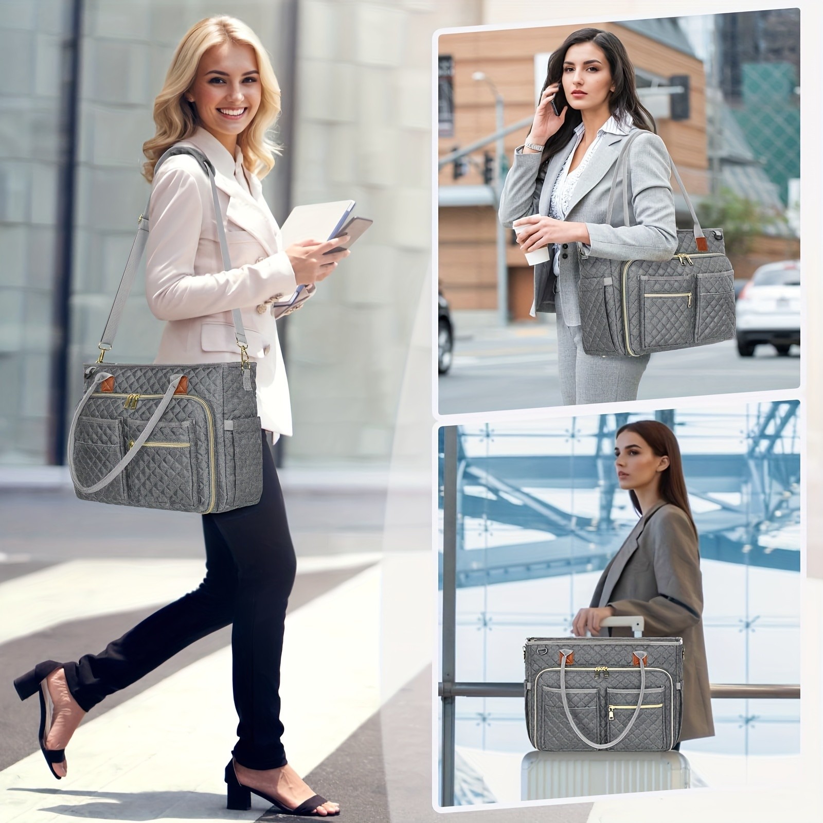 NEWHEY 39.62 cm Laptop Tote Bag for Women Professional, Stylish, and Functional for Work and Travel