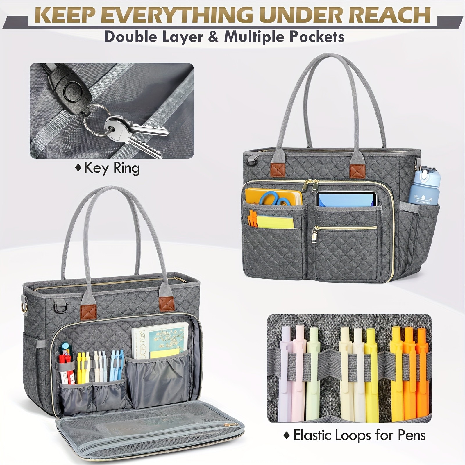 NEWHEY 39.62 cm Laptop Tote Bag for Women Professional, Stylish, and Functional for Work and Travel