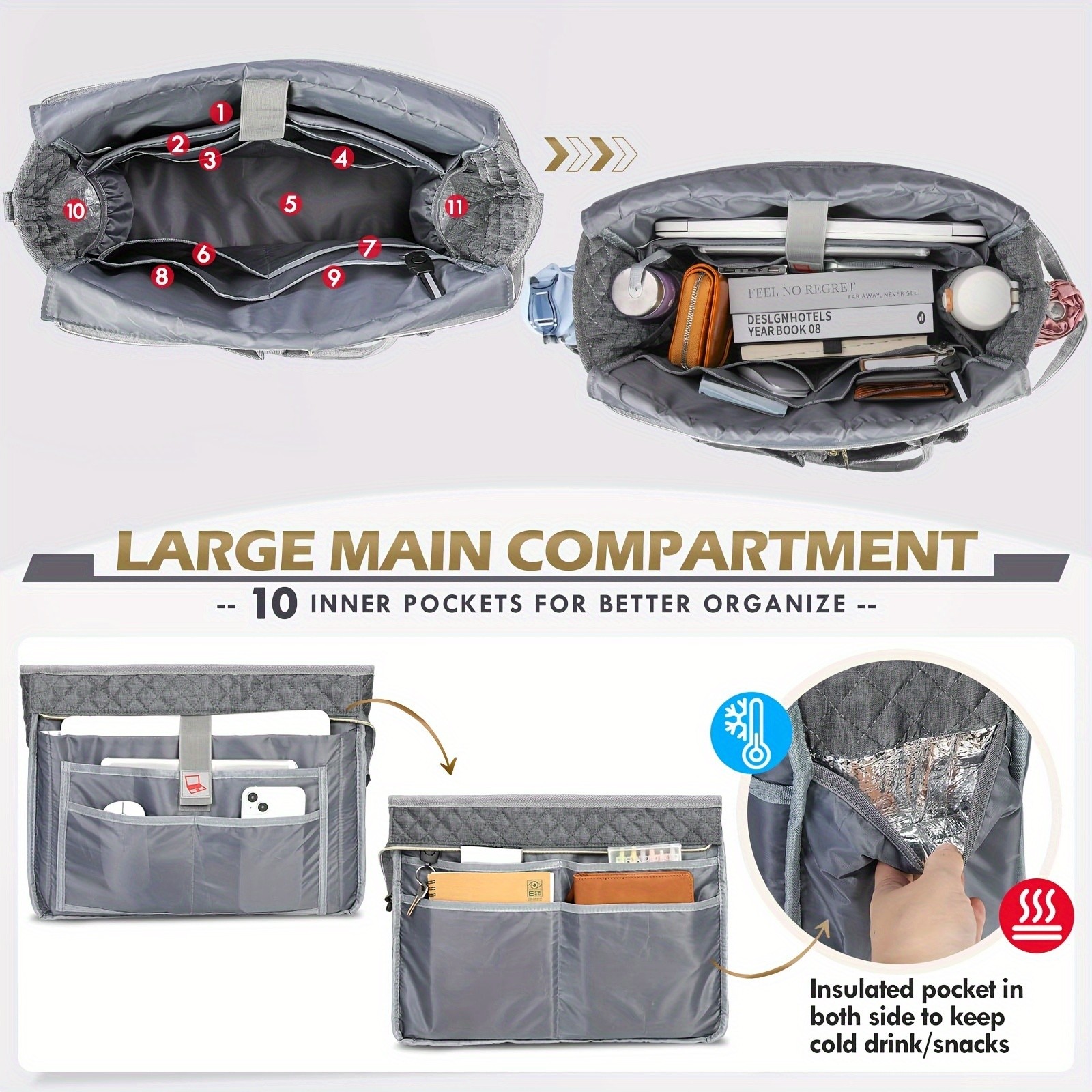 NEWHEY 39.62 cm Laptop Tote Bag for Women  Professional, Stylish, and Functional for Work and Travel