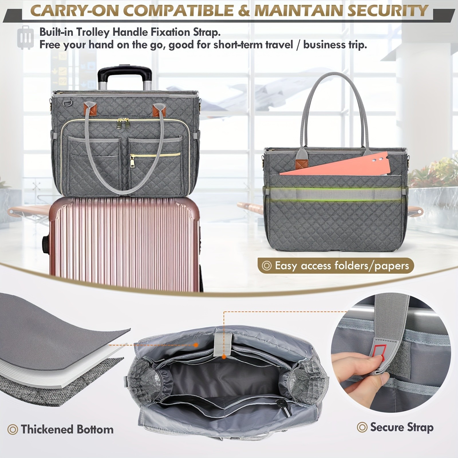 NEWHEY 39.62 cm Laptop Tote Bag for Women Professional, Stylish, and Functional for Work and Travel