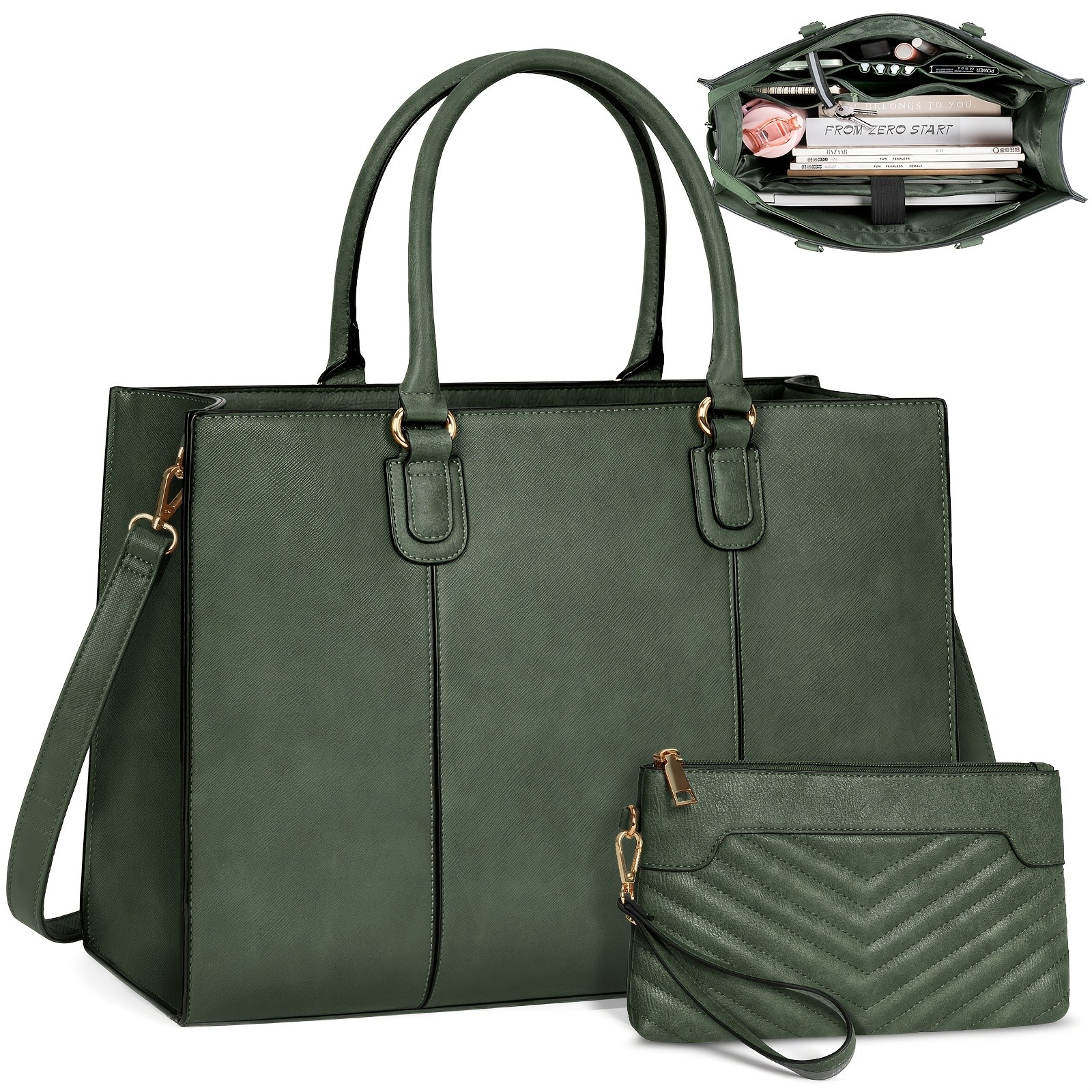 NEWHEY Womens 39.62 cm Laptop Tote Bag Minimalist Style, Lightweight, and Professional for Office & Travel