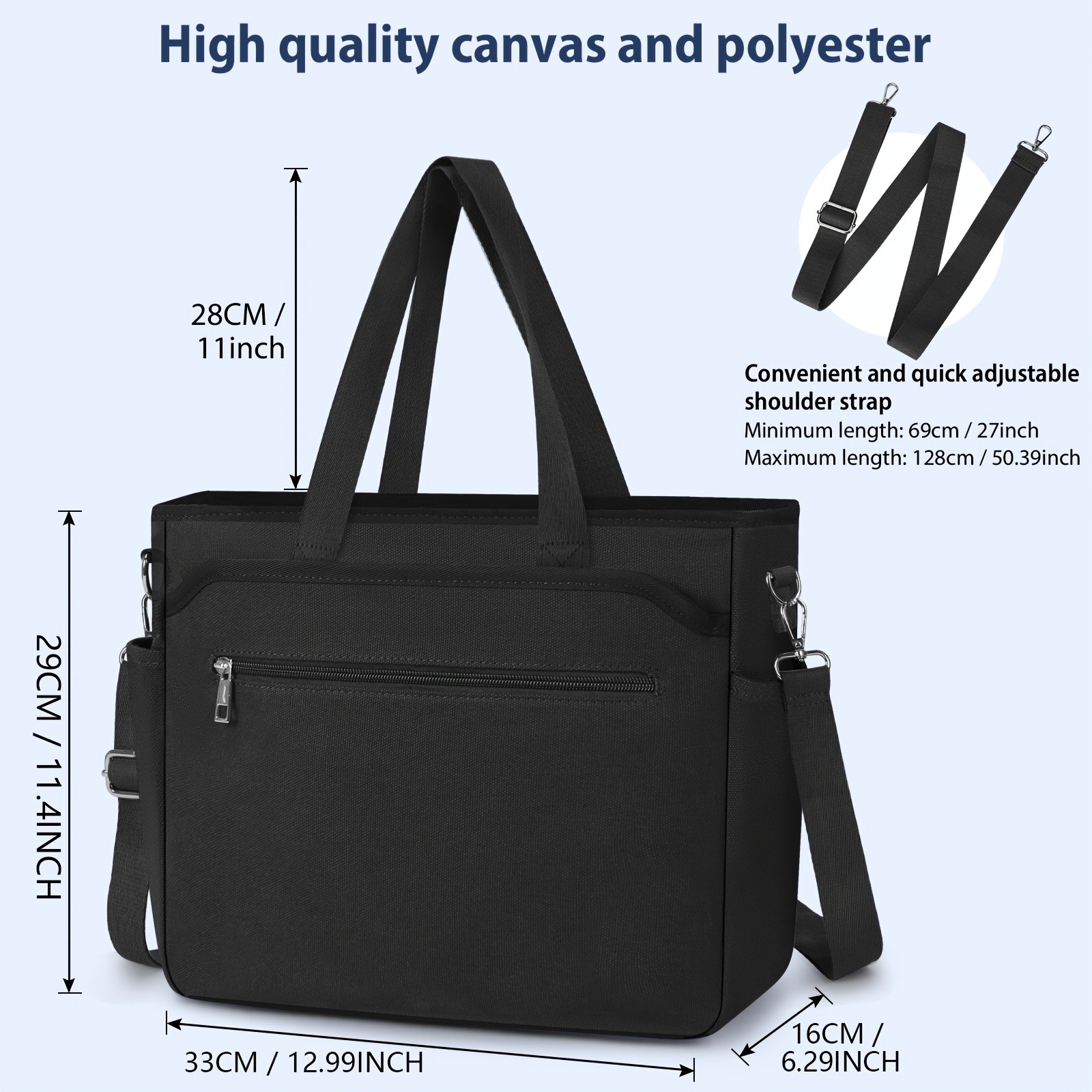 NEWHEY Womens Large Canvas Tote Bag  Versatile, Durable, and Spacious for Work, School, and Beach