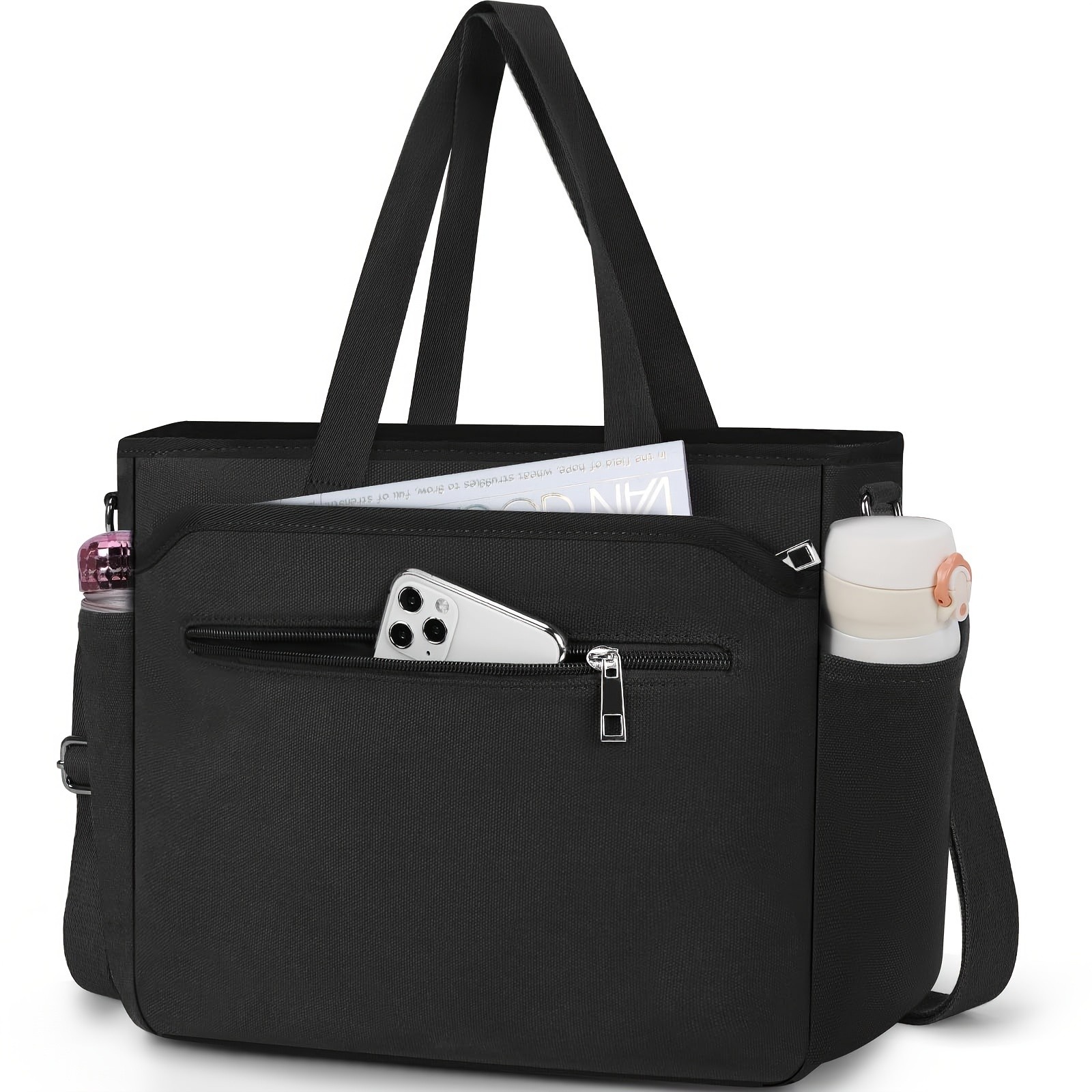 NEWHEY Womens Large Canvas Tote Bag  Versatile, Durable, and Spacious for Work, School, and Beach