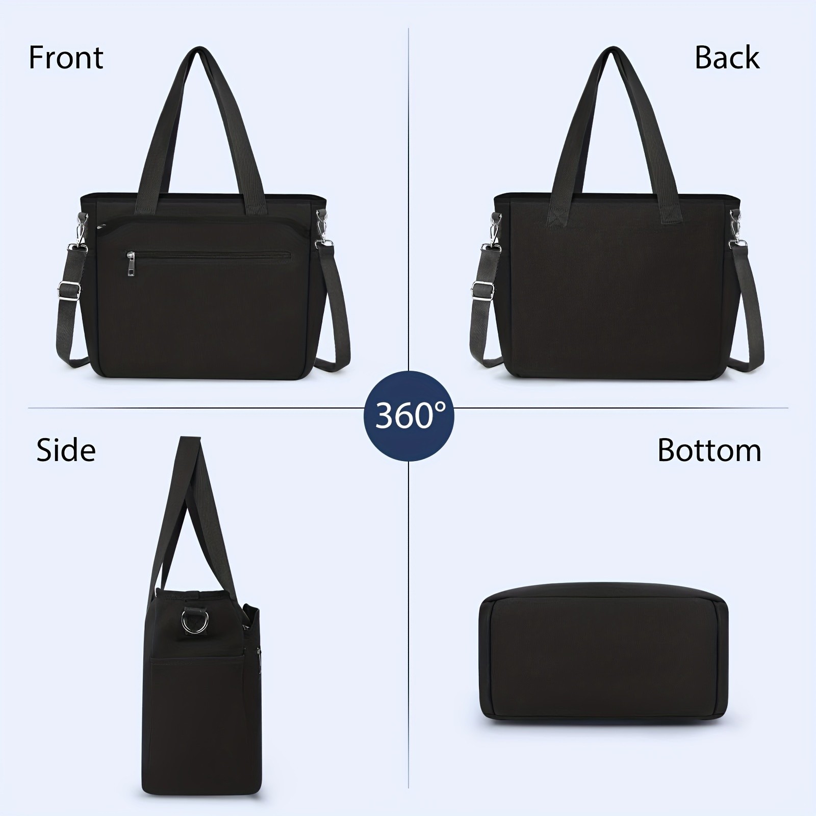 NEWHEY Womens Large Canvas Tote Bag  Versatile, Durable, and Spacious for Work, School, and Beach