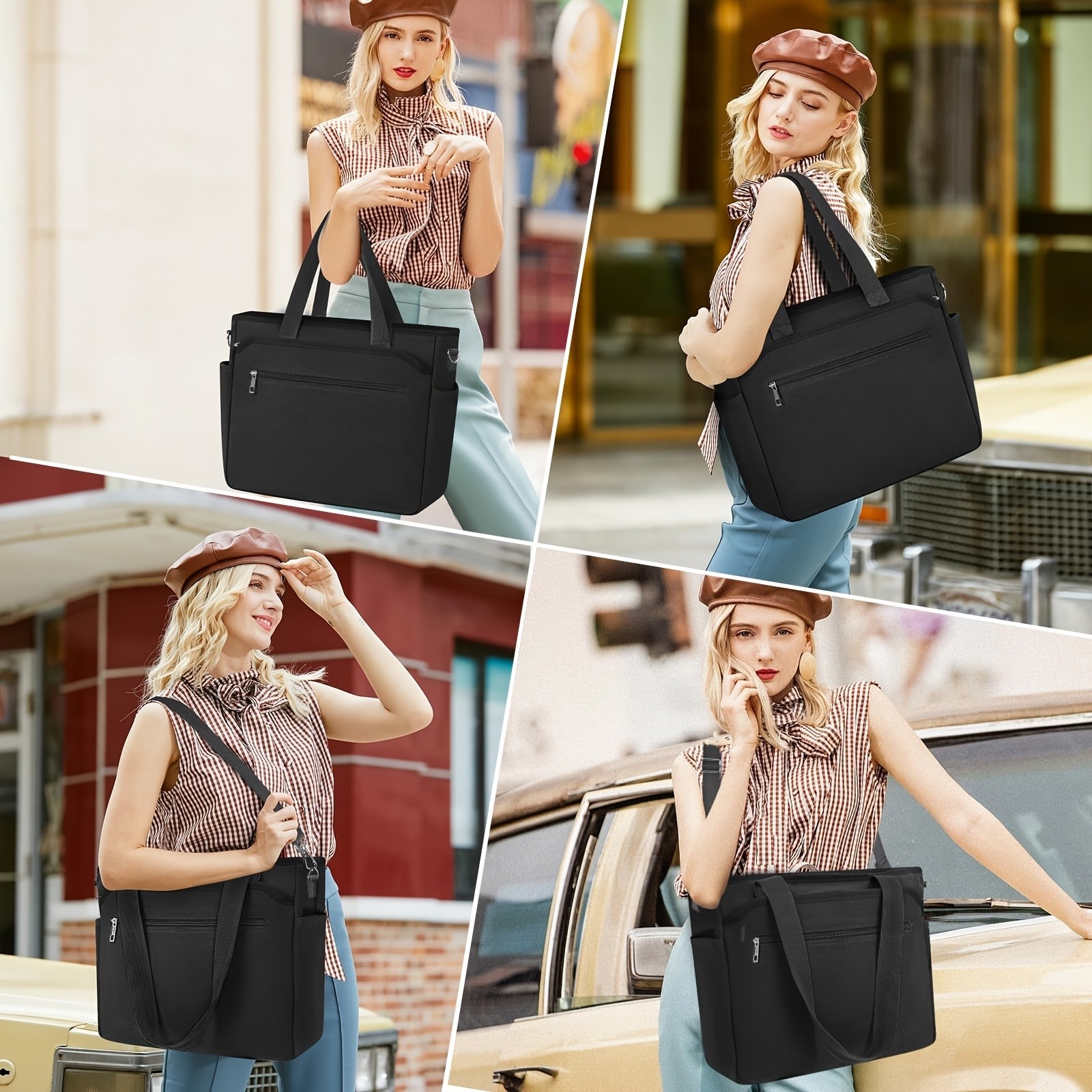 NEWHEY Womens Large Canvas Tote Bag  Versatile, Durable, and Spacious for Work, School, and Beach