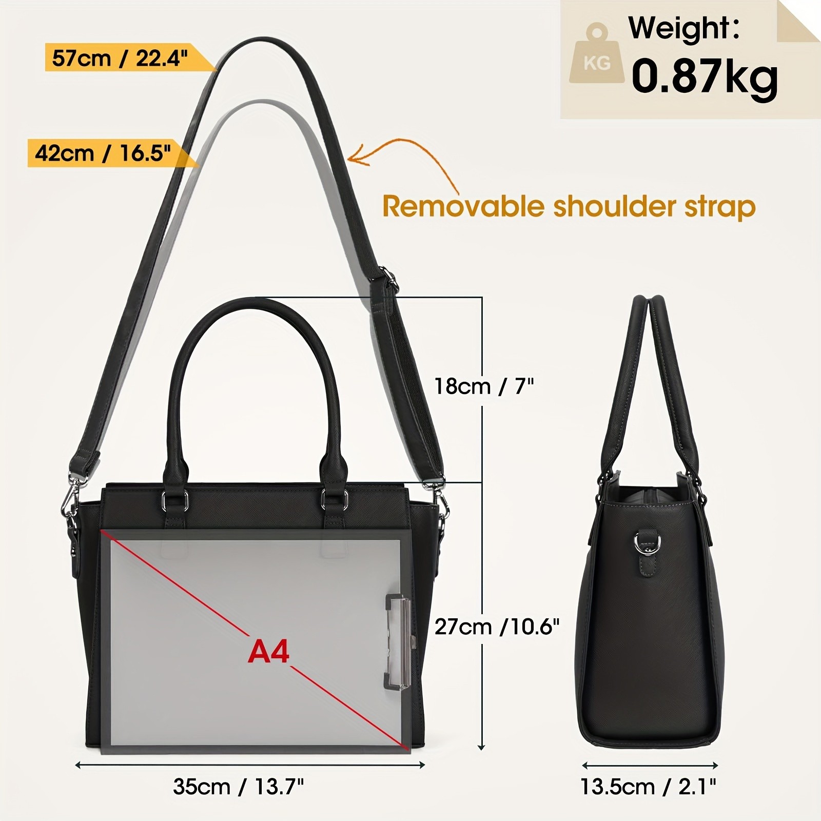 NEWHEY PU Leather Tote Bag for Women  Stylish, Durable, and Perfect for Work, Travel, and Everyday Use