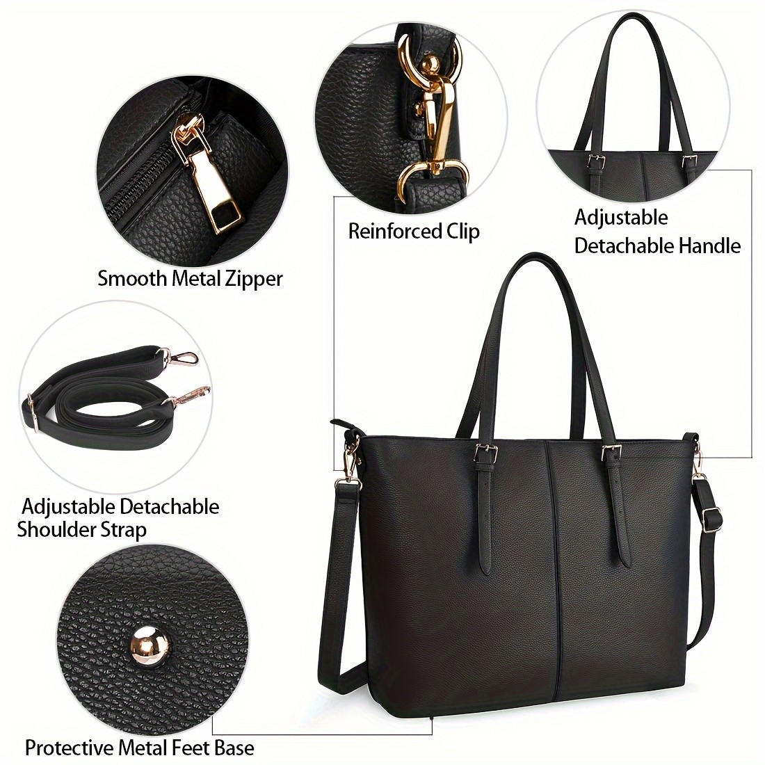 NEWHEY Laptop Tote Computer Bag for Women  Lightweight, Stylish, and Perfect for Business, Office, and Travel