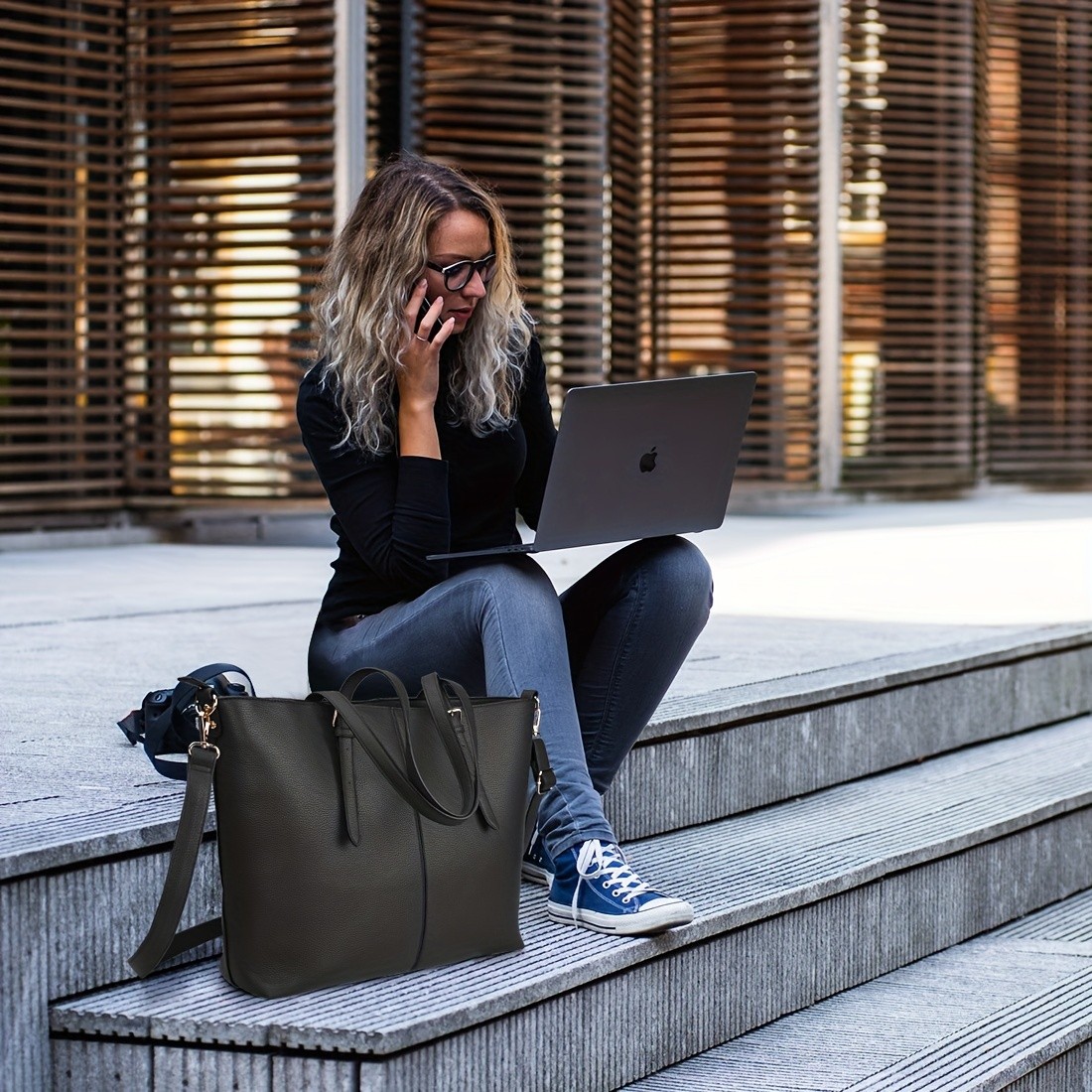 NEWHEY Laptop Tote Computer Bag for Women  Lightweight, Stylish, and Perfect for Business, Office, and Travel