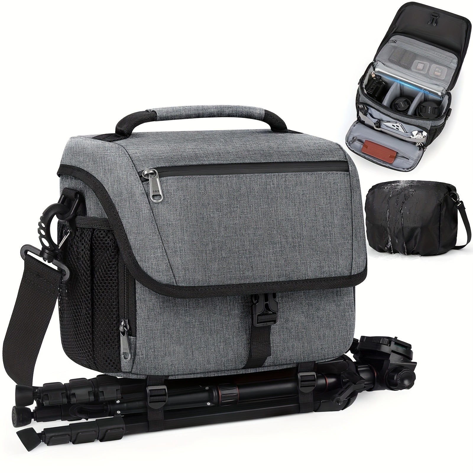 NEWHEY Camera Bag for DSLR, SLR, and Mirrorless Cameras Durable and Waterproof with Tripod Holder for Outdoor Photography