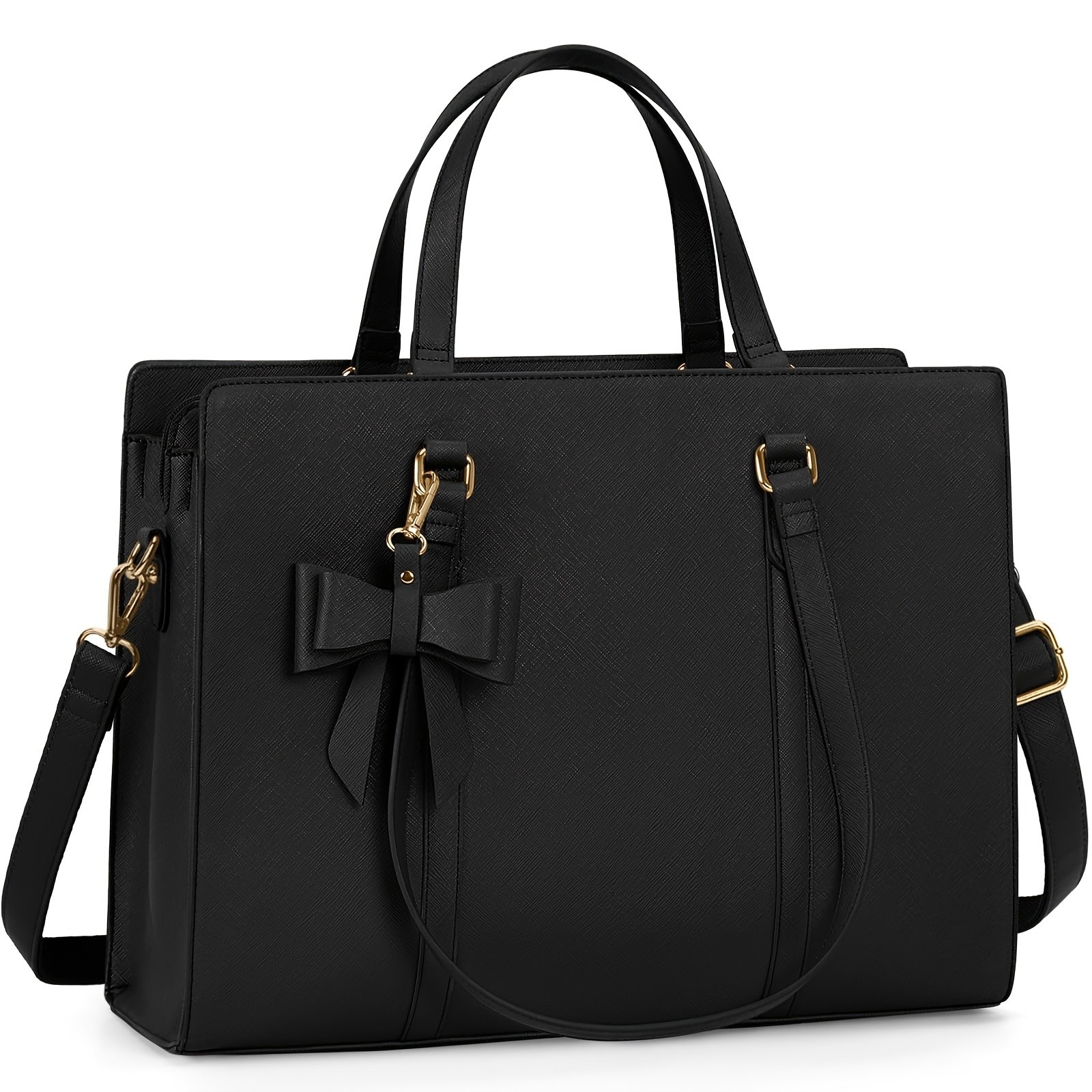 NEWHEY Elegant Black Laptop Bag for Women  Stylish, Professional, and Perfect for Business and Work