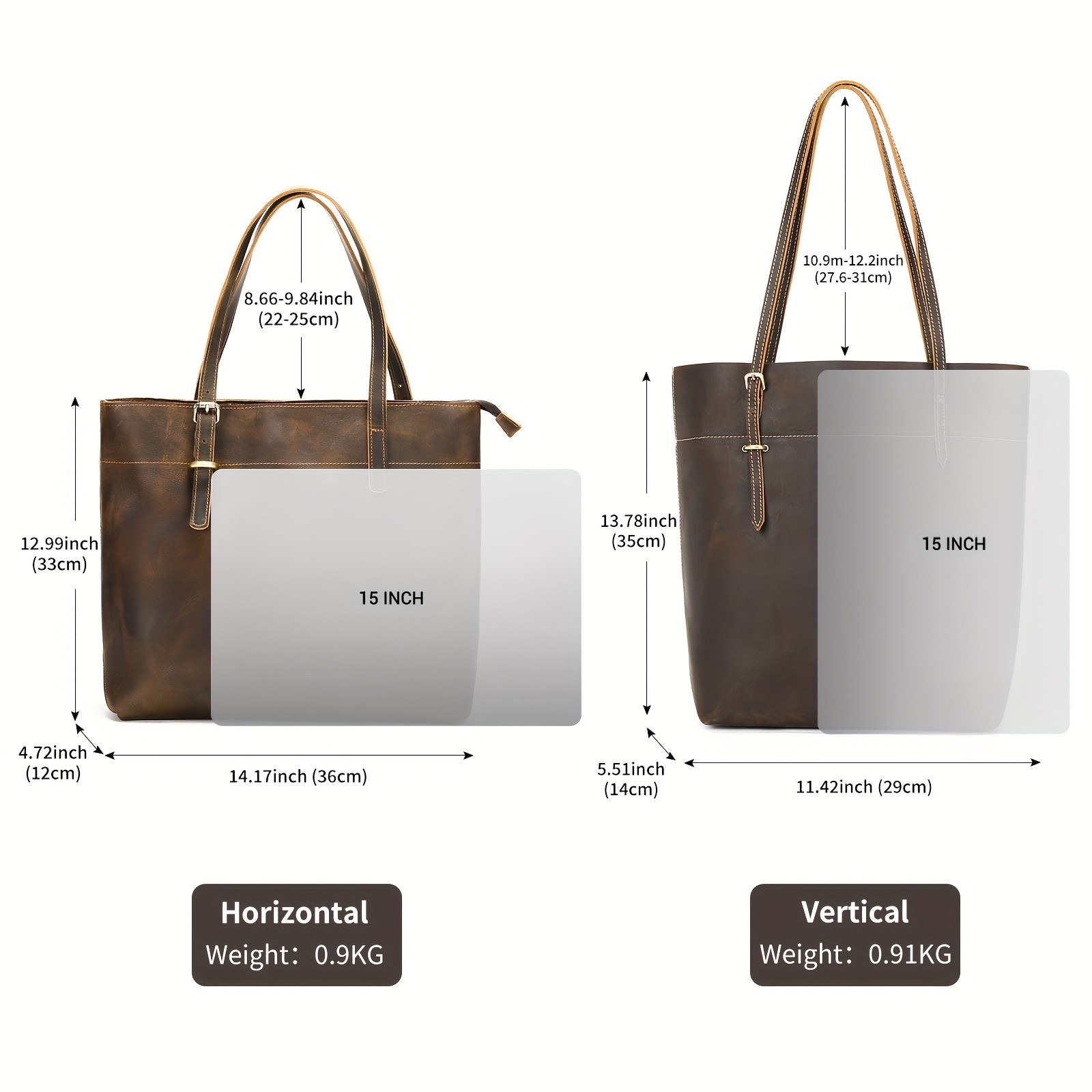 NIUCUNZH Viking-Inspired Retro Style Genuine Leather Tote Bag Durable, Stylish, and Perfect for Commuting, Travel, and Everyday Use