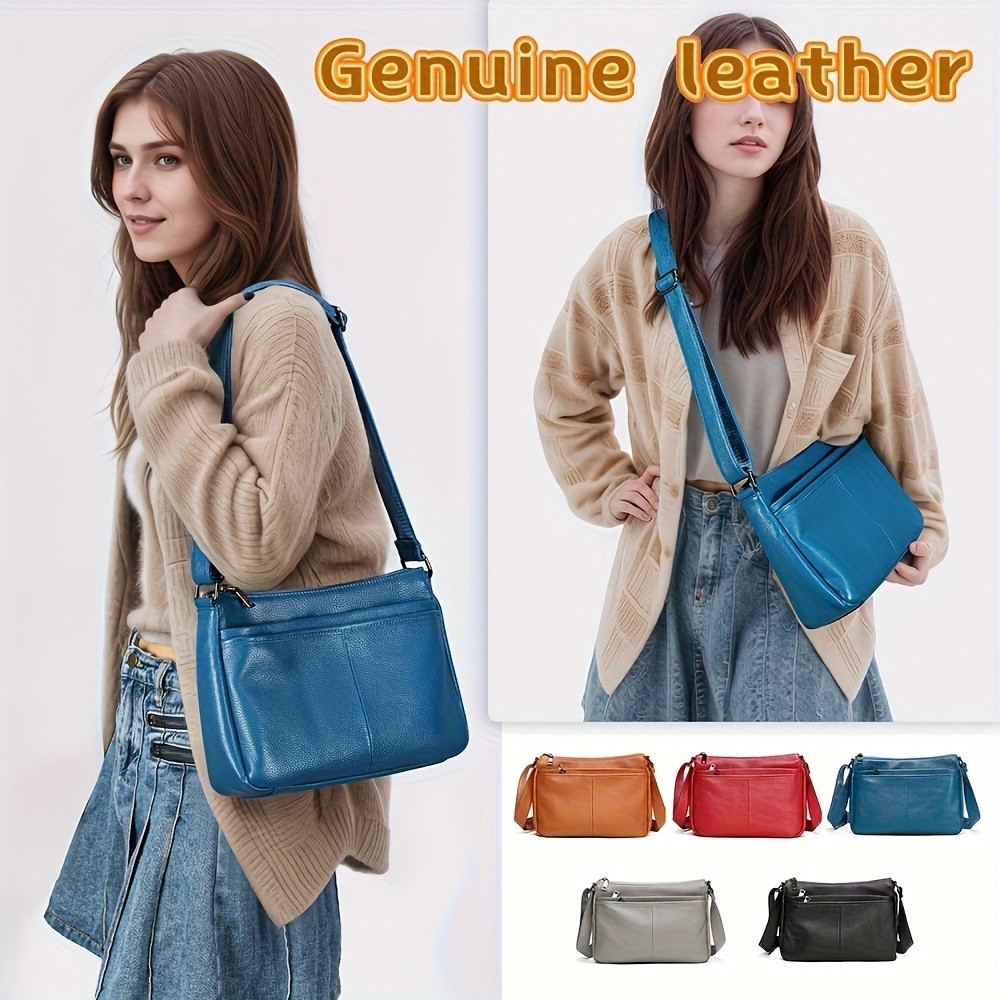 NIUCUNZH Genuine Leather Crossbody Bag Stylish, Durable, and Perfect for Everyday Use