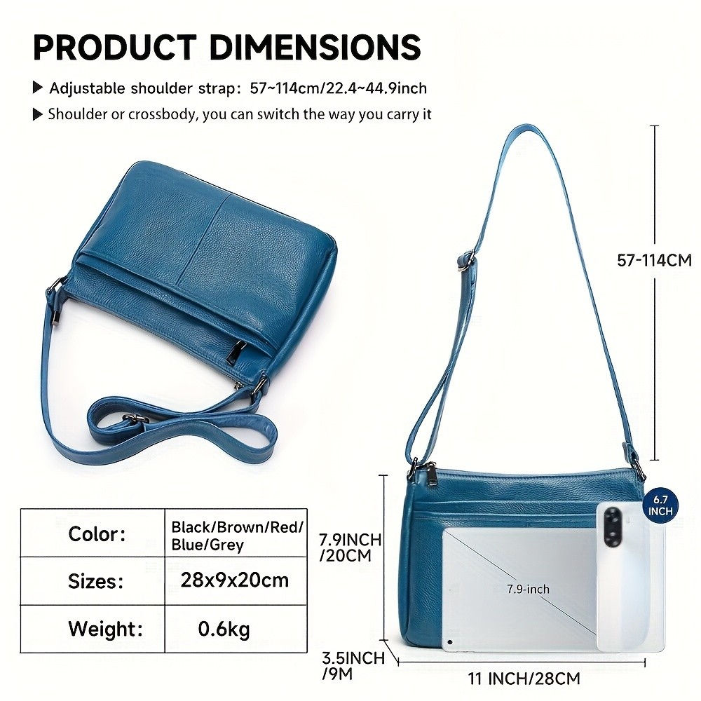 NIUCUNZH Genuine Leather Crossbody Bag Stylish, Durable, and Perfect for Everyday Use