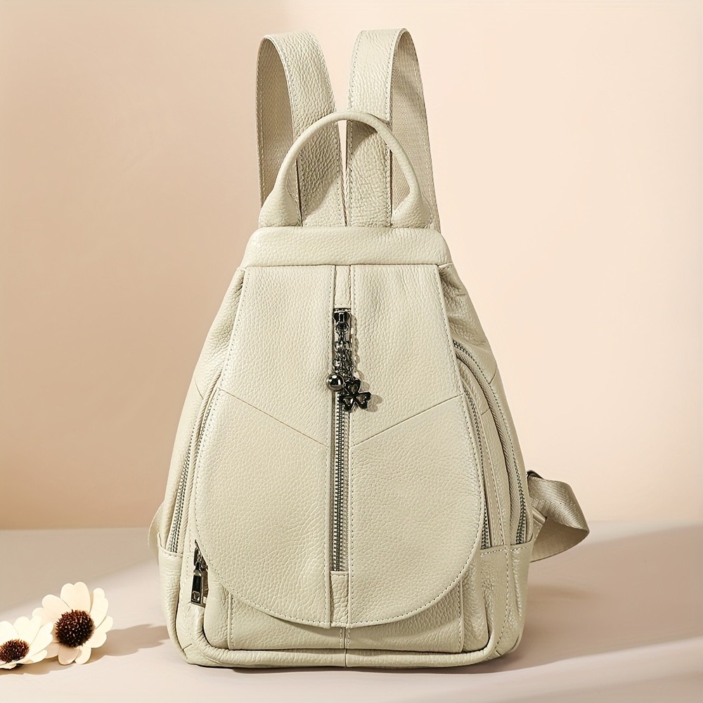 NIUCUNZH Genuine Leather Women's Backpack  Stylish, Durable, and Perfect for Travel Essentials