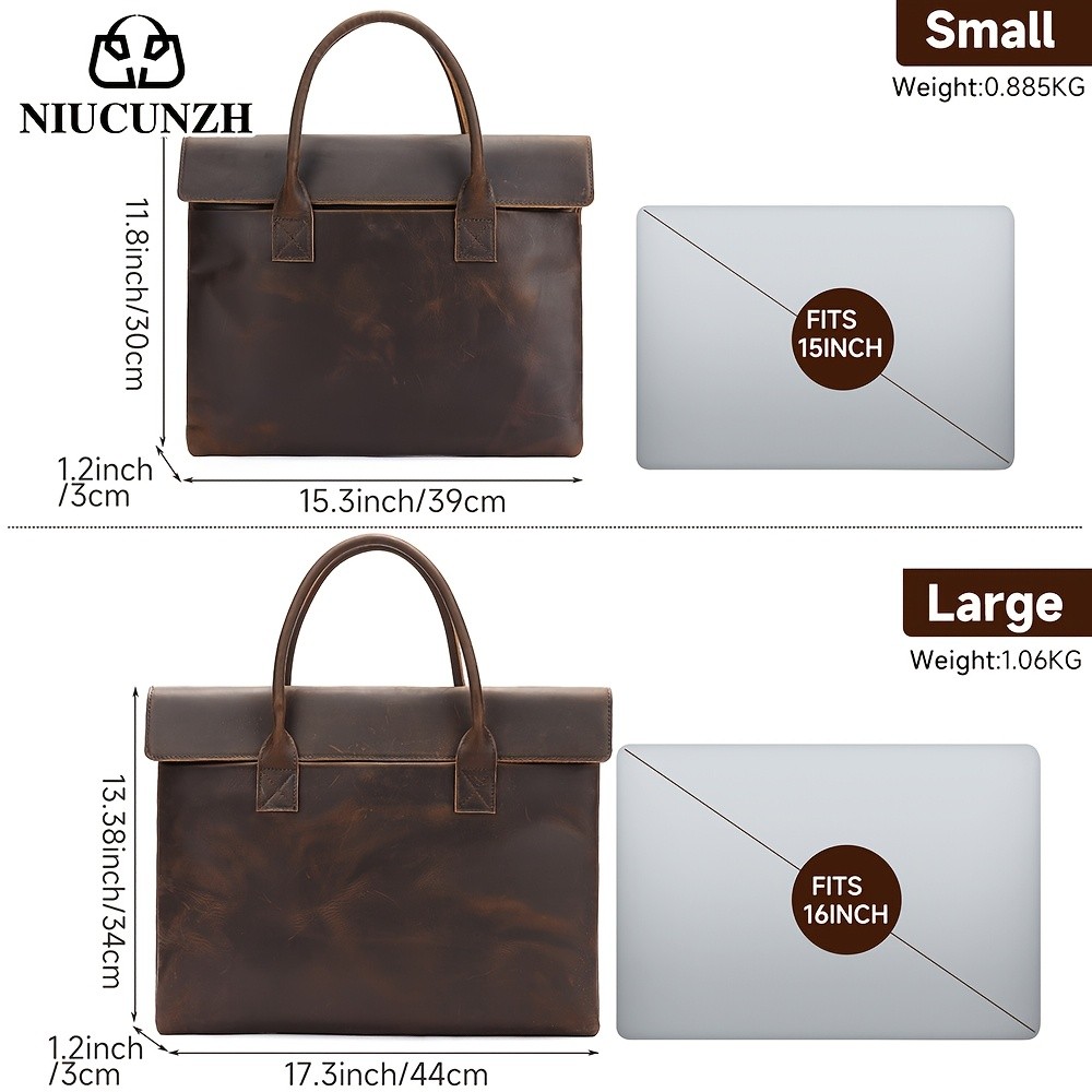 NIUCUNZH Mens Casual Top-Grain Leather Shoulder Bag  Stylish, Durable, and Ideal for Daily Commute and Business Use