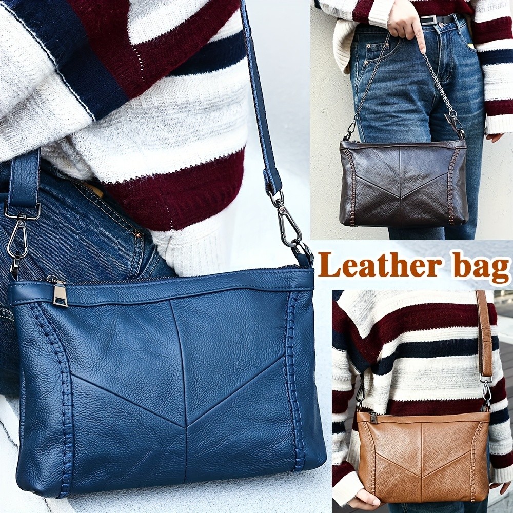 NIUCUNZH Genuine Leather Crossbody Bag for Men & Women  Stylish, Durable, and Perfect for Daily Use and Commuting