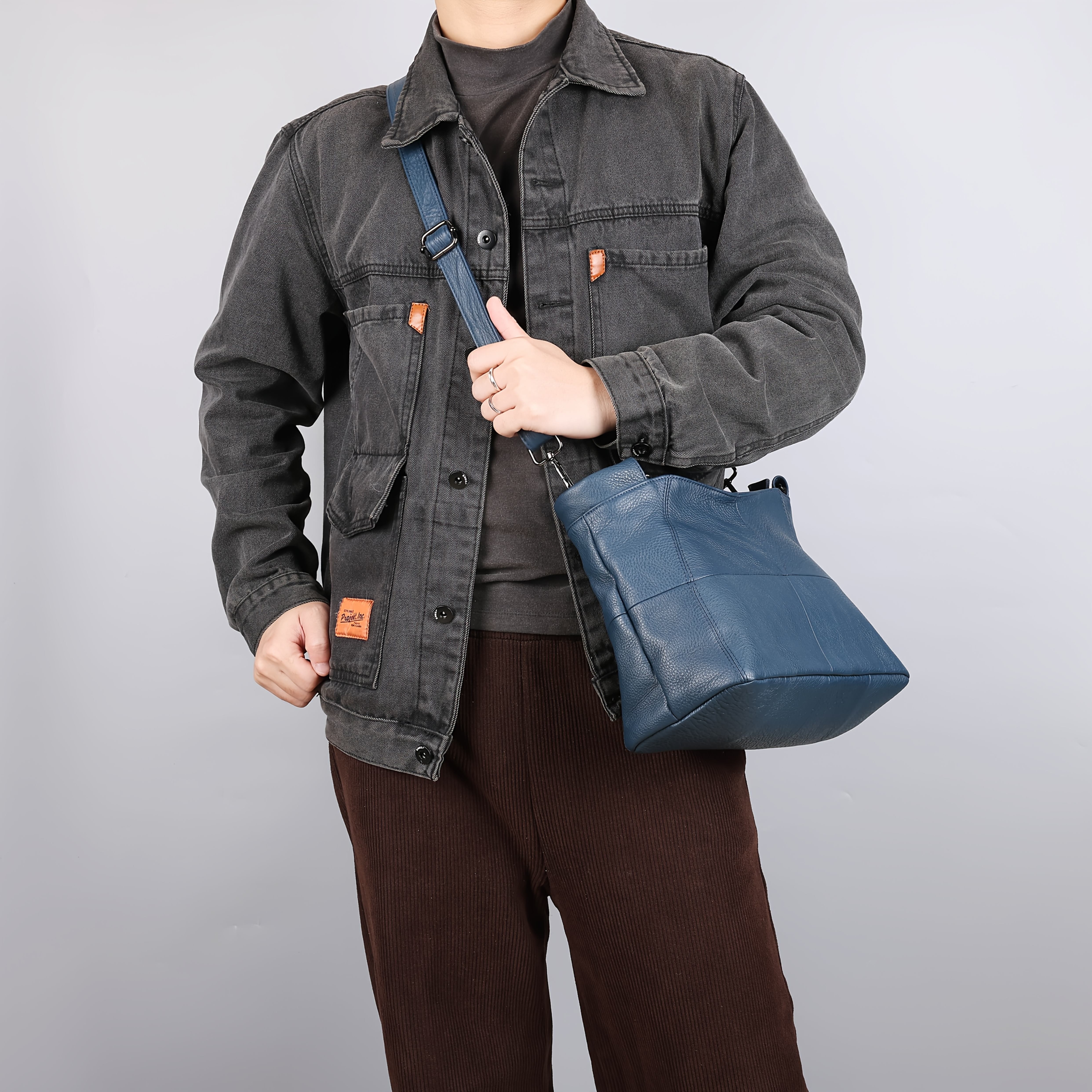 NIUCUNZH Genuine Leather Handbag Versatile, Stylish, and Ideal for Work, Travel, and Everyday Use
