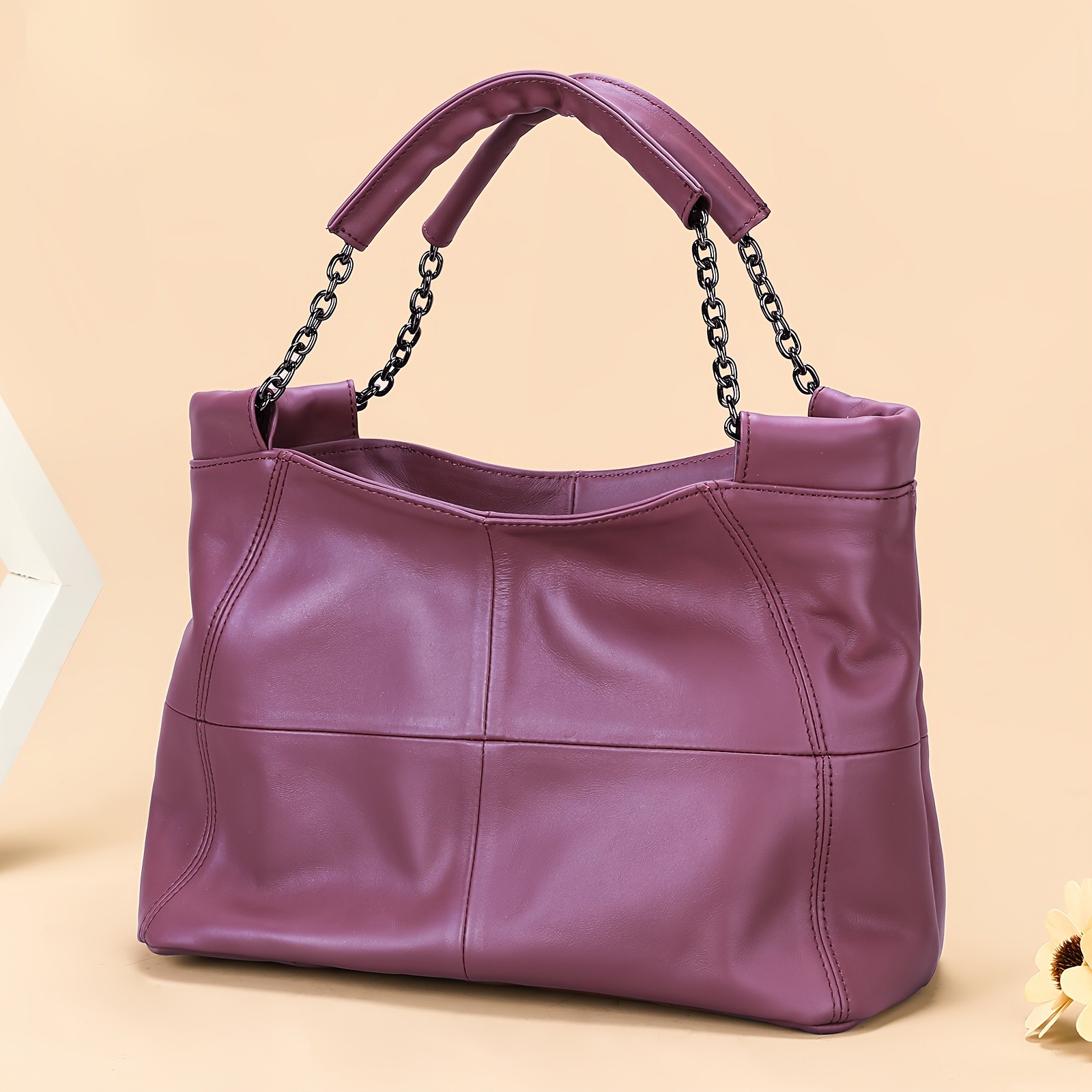 NIUCUNZH Genuine Leather Handbag Versatile, Stylish, and Ideal for Work, Travel, and Everyday Use