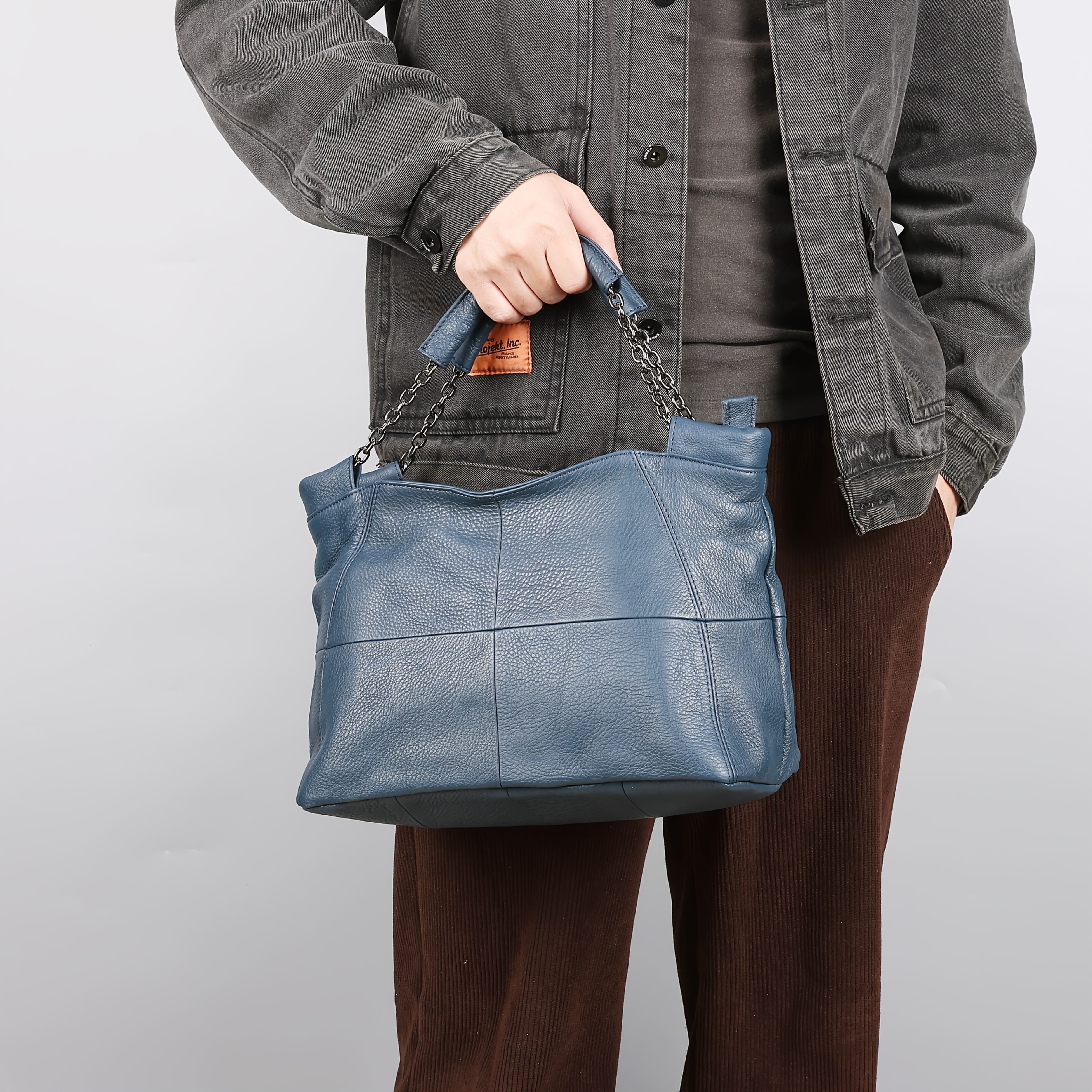 NIUCUNZH Genuine Leather Handbag Versatile, Stylish, and Ideal for Work, Travel, and Everyday Use