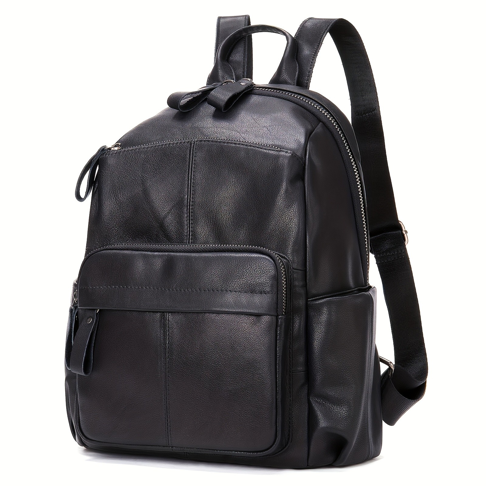 NIUCUNZH Genuine Leather Unisex Backpack  Durable, Spacious, and Perfect for Travel, Commute, and Daily Use