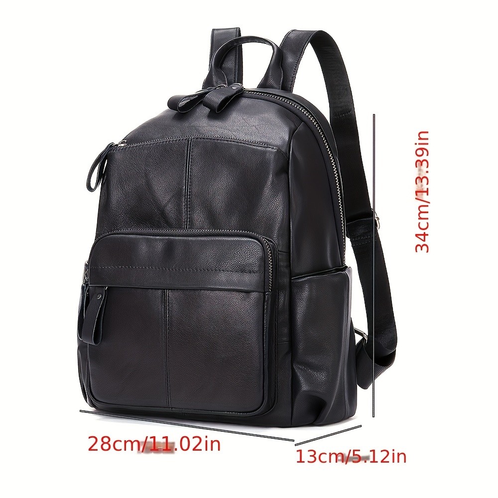 NIUCUNZH Genuine Leather Unisex Backpack  Durable, Spacious, and Perfect for Travel, Commute, and Daily Use