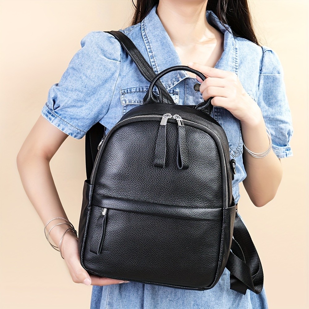 NIUCUNZH Womens Genuine Leather Backpack Stylish, Spacious, and Perfect for Travel, School, and Commuting