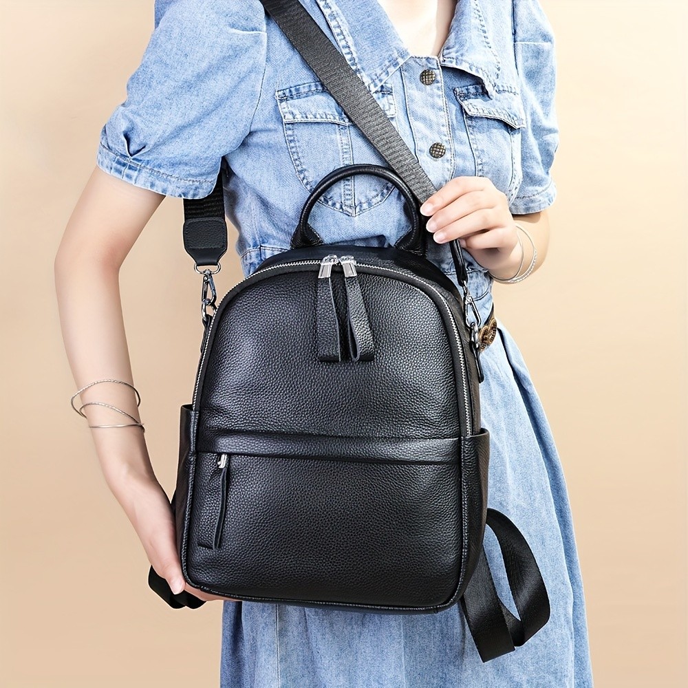 NIUCUNZH Womens Genuine Leather Backpack Stylish, Spacious, and Perfect for Travel, School, and Commuting