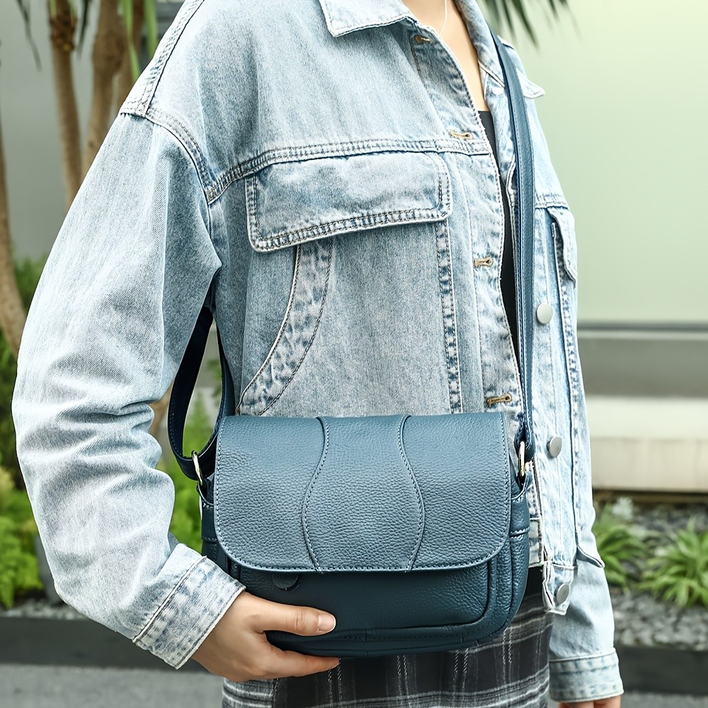 NIUCUNZH Unisex Genuine Leather Crossbody Bag  Versatile, Durable, and Stylish for Daily Use and Travel