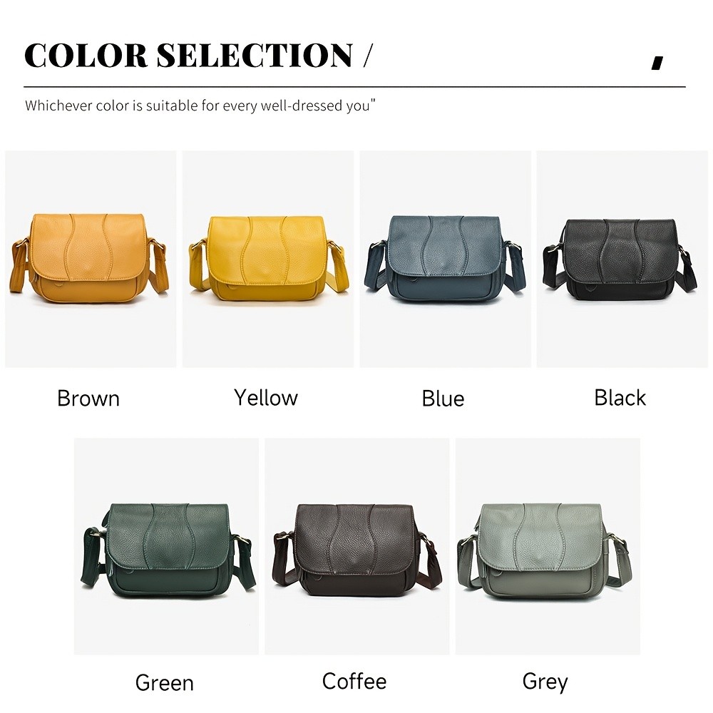 NIUCUNZH Unisex Genuine Leather Crossbody Bag  Versatile, Durable, and Stylish for Daily Use and Travel