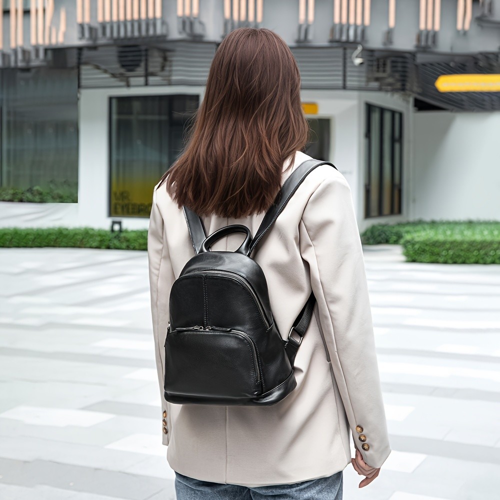 NIUCUNZH Womens Top-Grain Leather Backpack Elegant, Durable, and Perfect for Daily Use and Travel