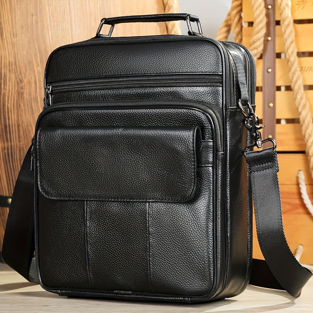 NIUCUNZH Mens Genuine Leather Vintage Full-Grade Cowhide Bag  Stylish, Durable, and Perfect for Business and Casual Use