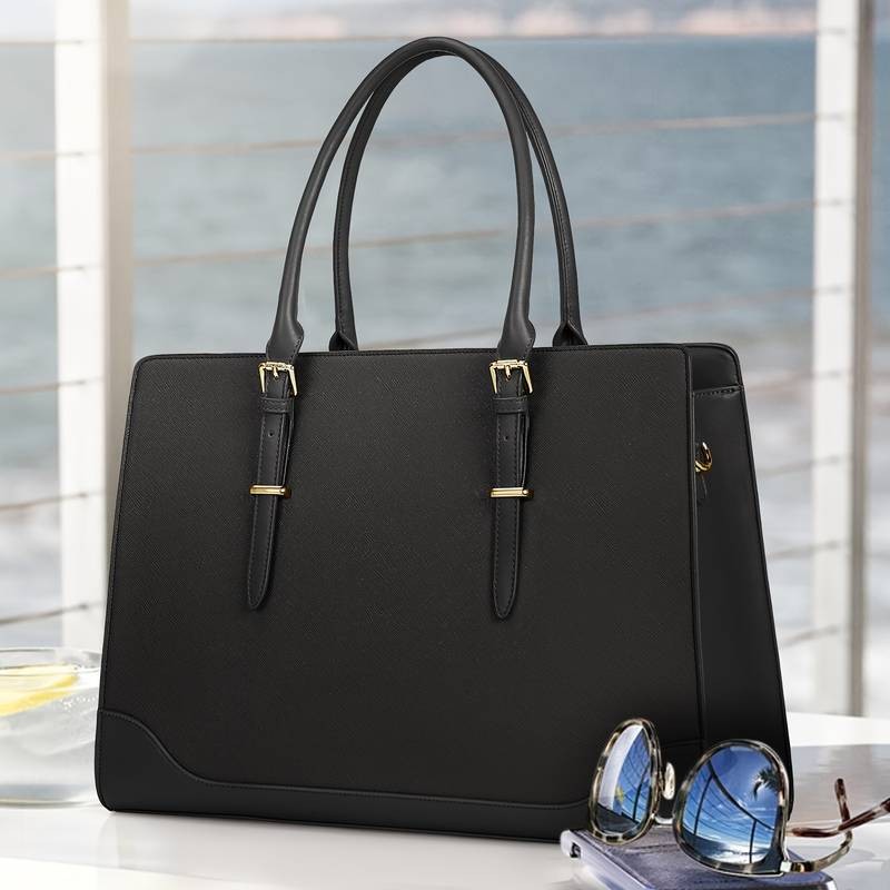 IGOLUMON Women's 39.62 cm Laptop Tote & Crossbody Bag  Elegant, Versatile, and Functional for Work, School, and Travel