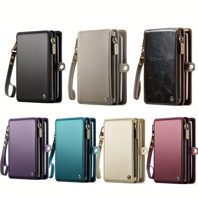 CaseMe Passport Holder with Zipper  RFID Blocking Travel Wallet with 11 Card Slots and Multiple Cash Compartments